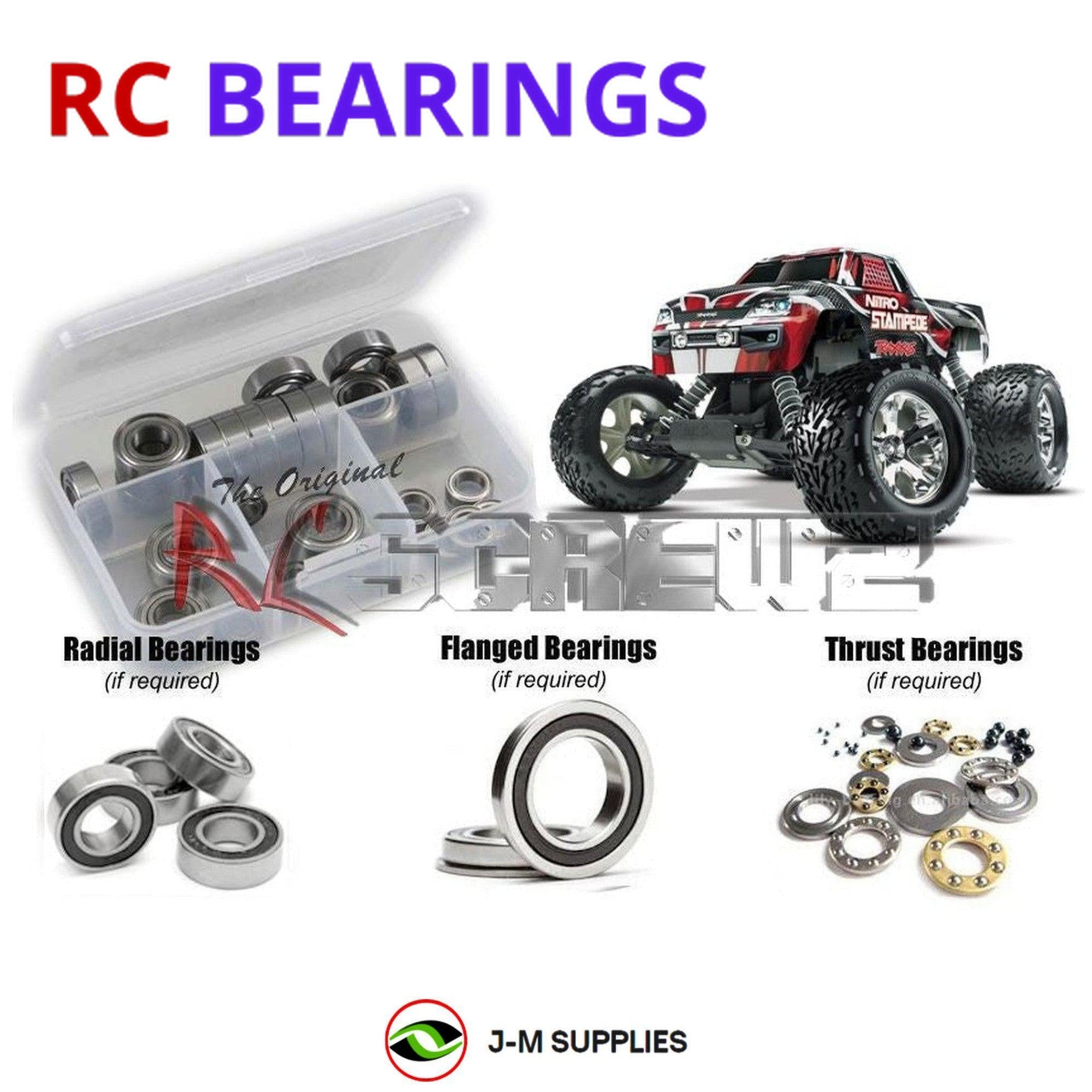 RCScrewZ Rubber Shielded Bearings tra068r for Traxxas Stampede Nitro TSM | KIT - Picture 1 of 12