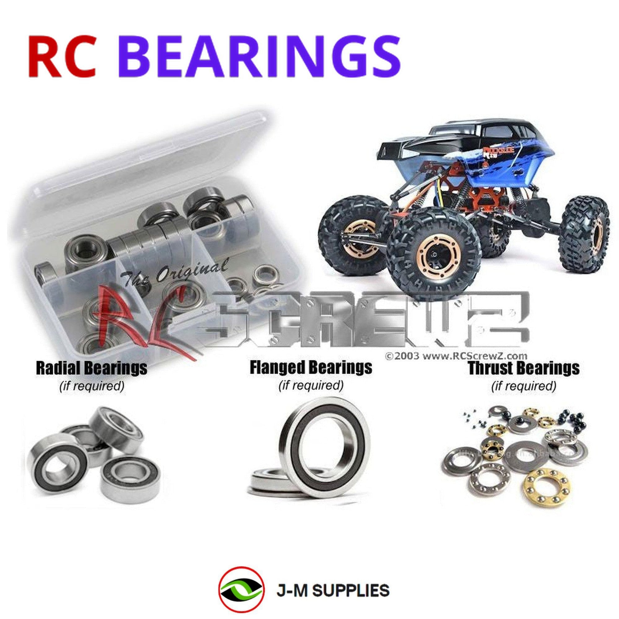 RCScrewZ Rubber Shielded Bearing rcr050r for RedCat Racing Rockslide RS10 Crawlr - Picture 1 of 12