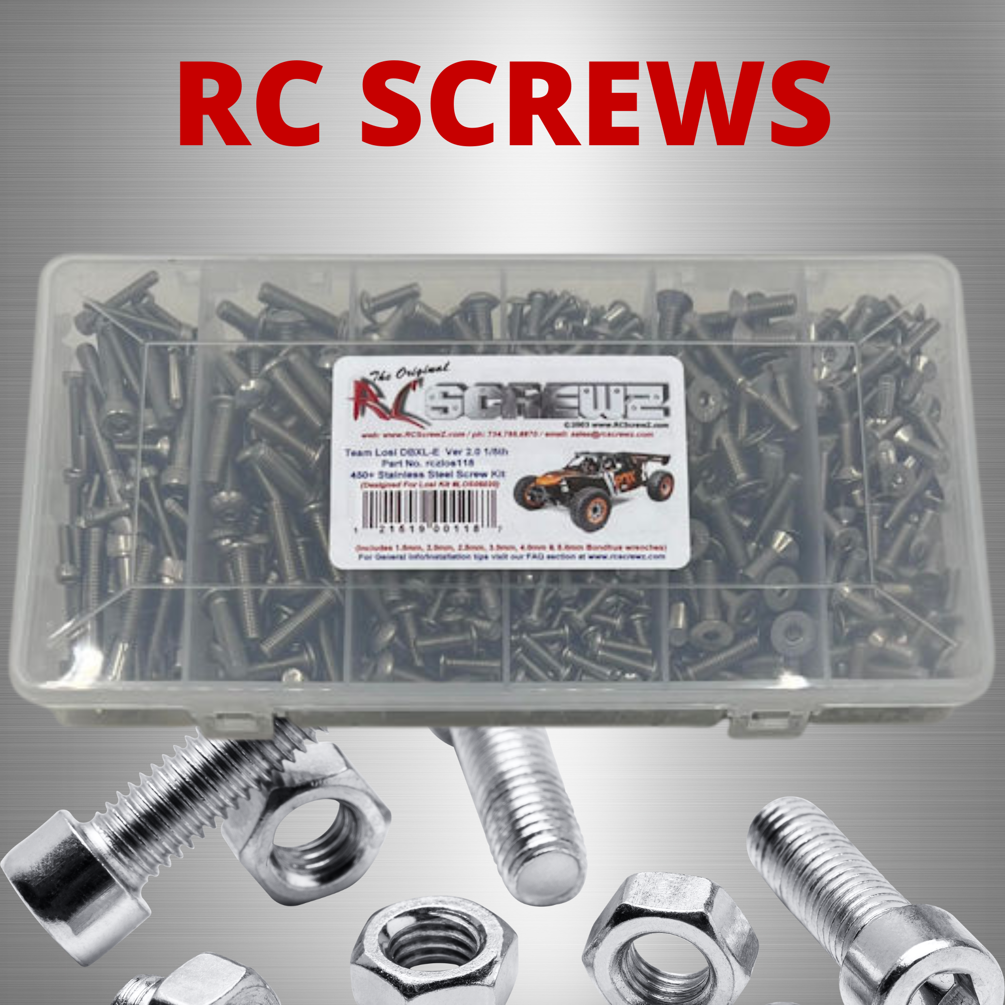 RCScrewZ Stainless Screw Kit los118 for Losi DBXL-E 2.0 1/5 (#LOS05020) | SET - Picture 2 of 12
