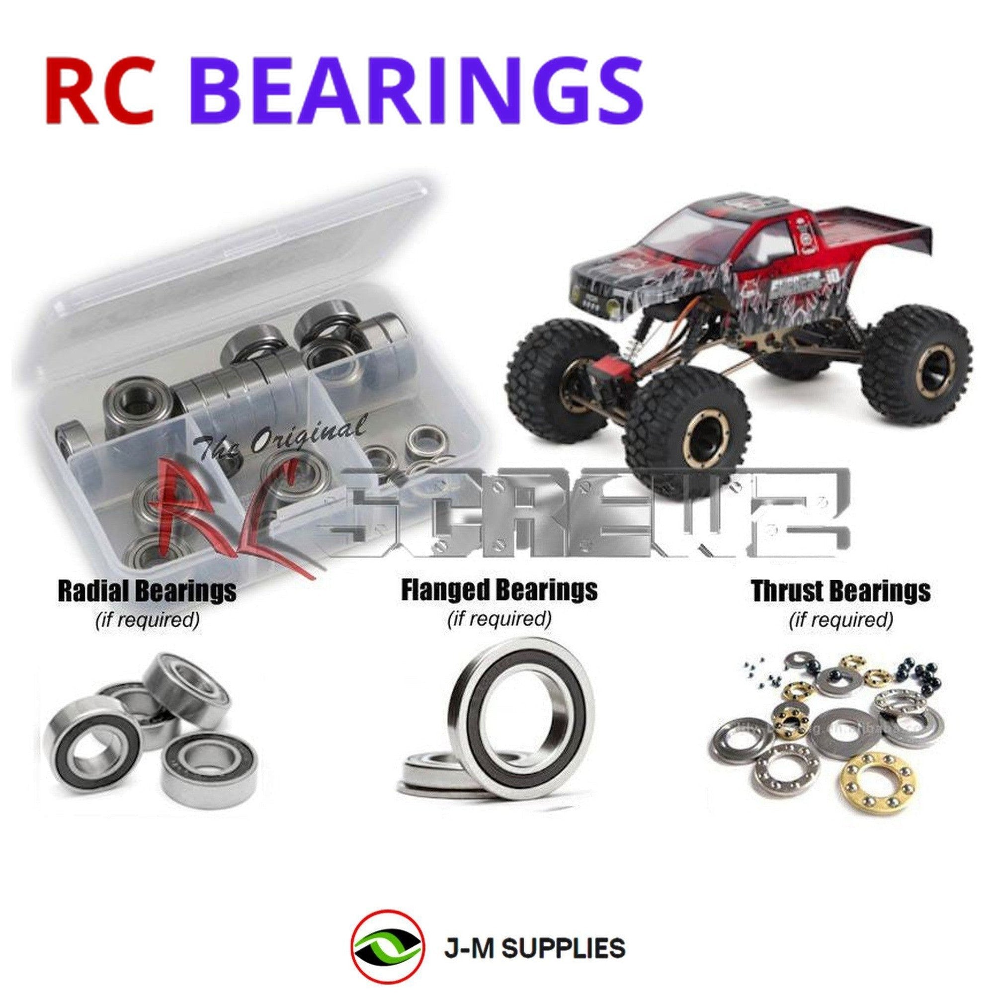 RCScrewZ Rubber Shielded Bearings rcr049r for Redcat Everest-10 1/10 4WD | SET - Picture 1 of 12