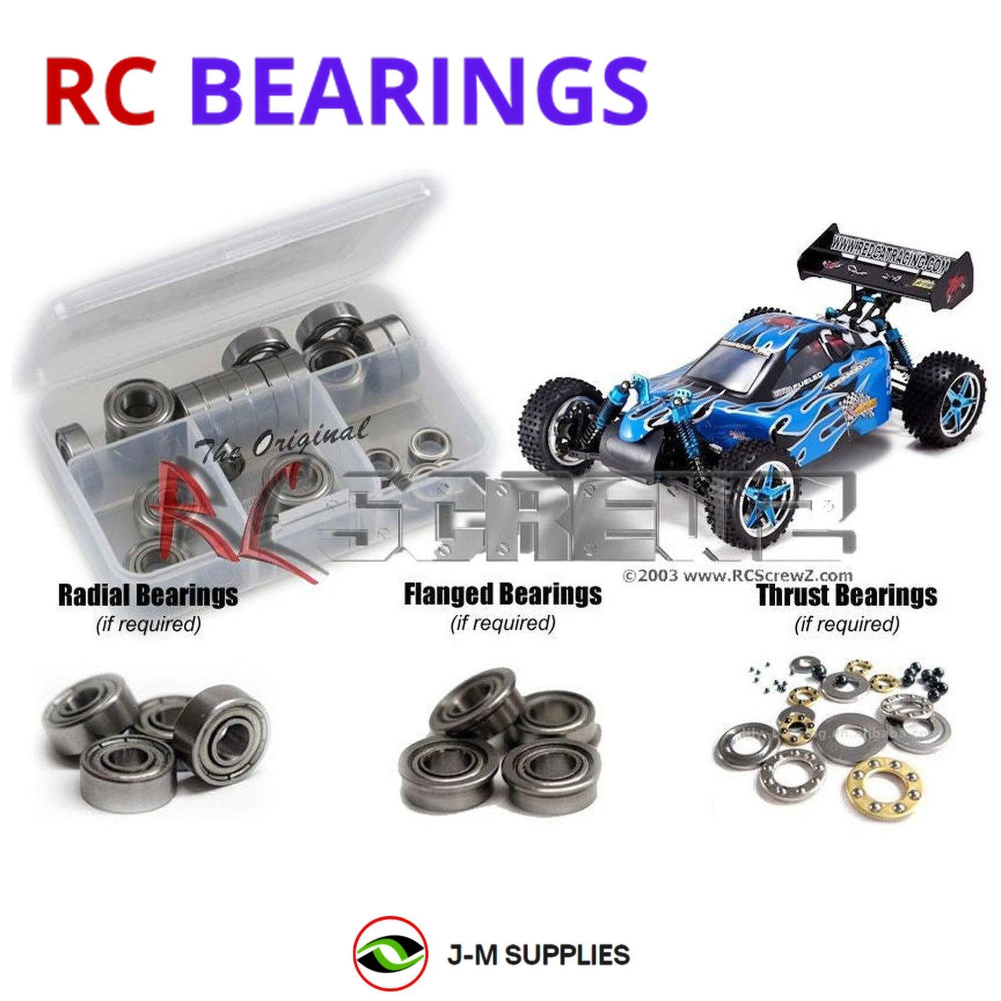 RCScrewZ Metal Shielded Bearing Kit rcr032b for RedCat Racing Tornado EPX - Picture 1 of 12