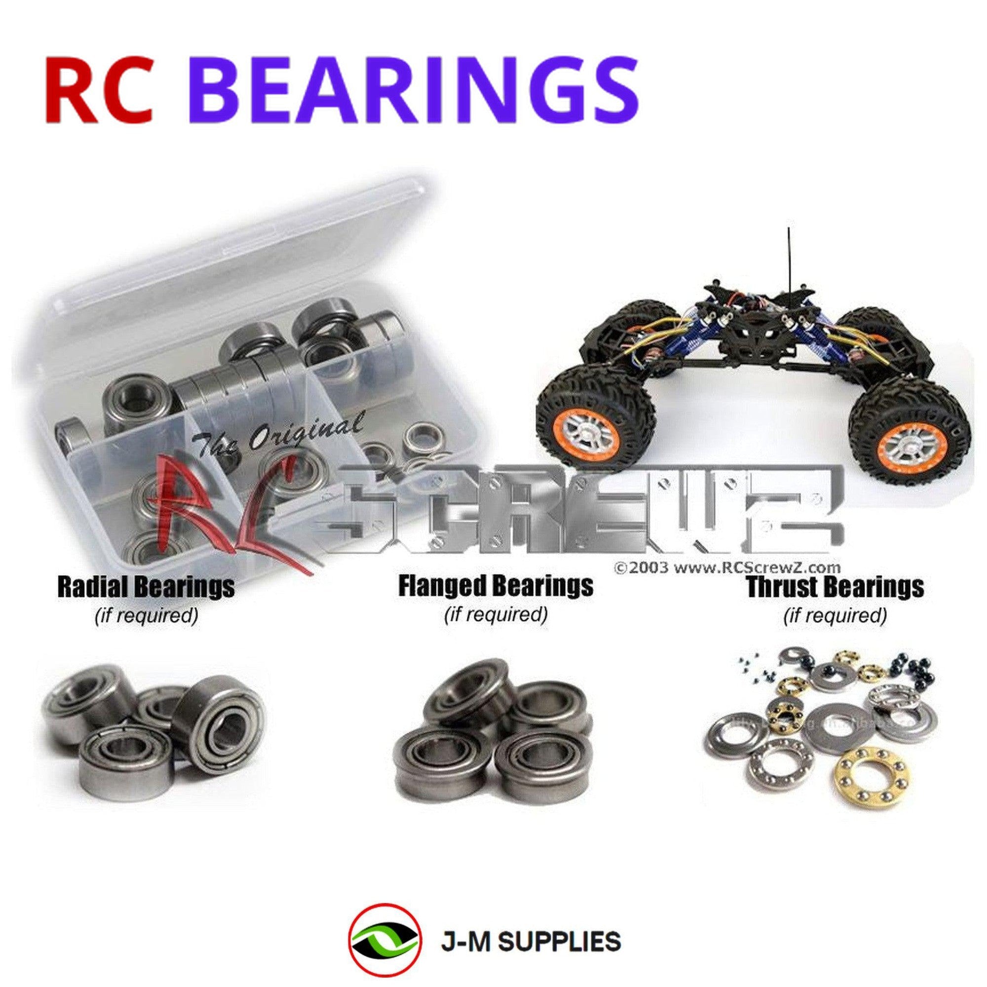 RCScrewZ Metal Shielded Bearing Kit rcr005b for RedCat Racing Rockslide Crawler - Picture 1 of 12