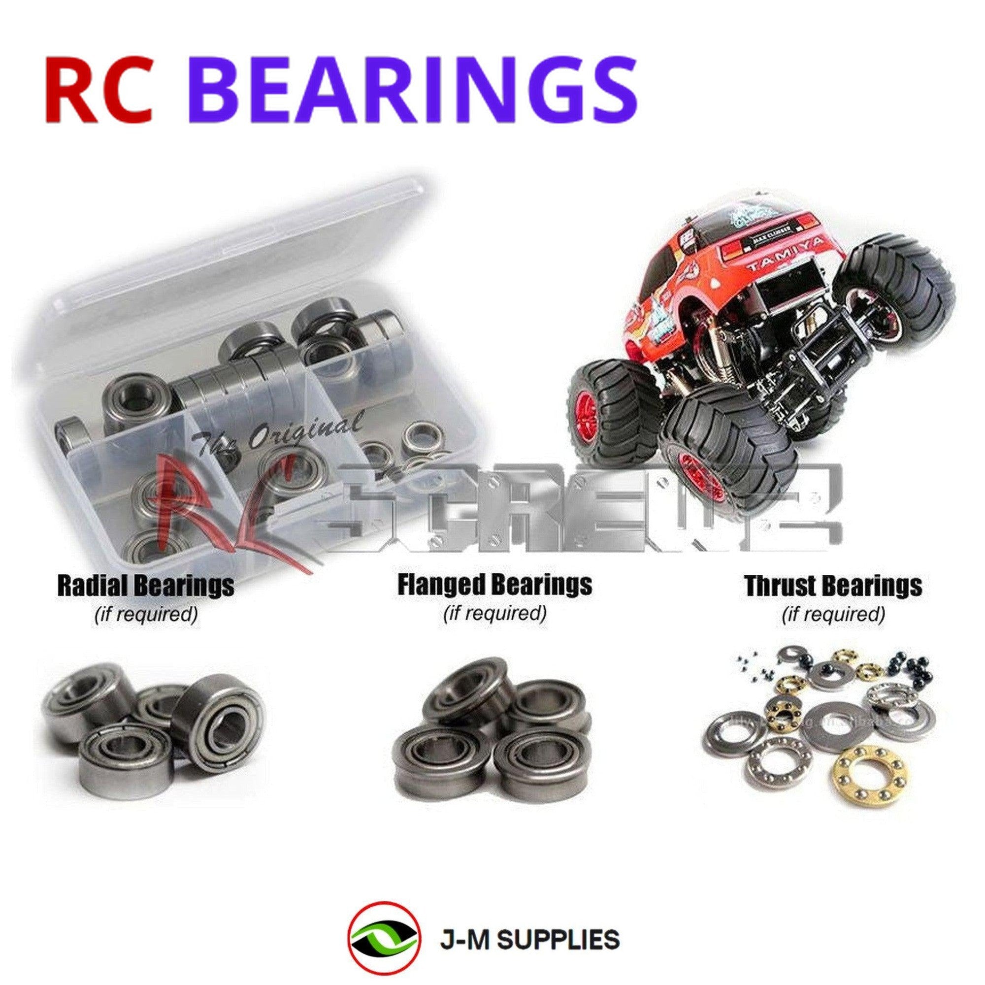 RCScrewZ Metal Shielded Bearing Kit tam075b for Tamiya TLT-1 Max Climber #47202 - Picture 1 of 12