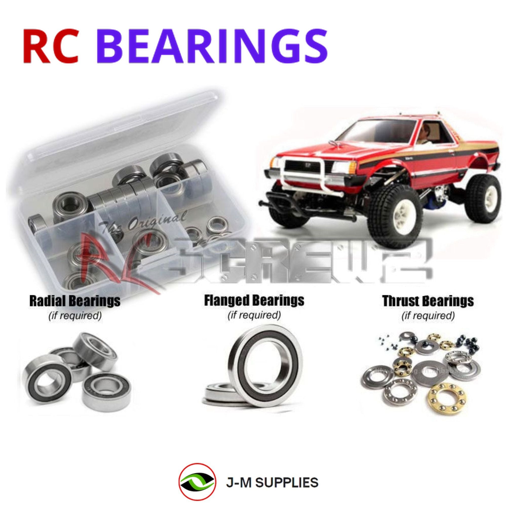 RCScrewZ Rubber Shielded Bearing tam023r for Tamiya Subaru Brat 1983 58038 | KIT - Picture 1 of 12