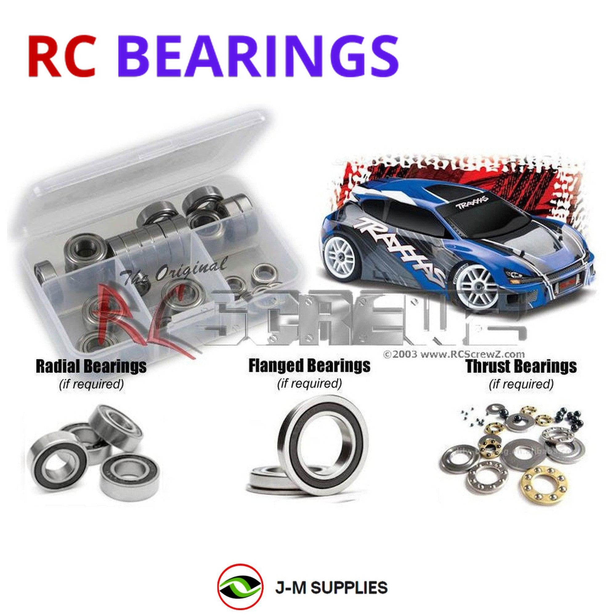 RCScrewZ Rubber Shielded Bearing Kit tra041r for Traxxas 1/16th Rally VXL - Picture 1 of 12