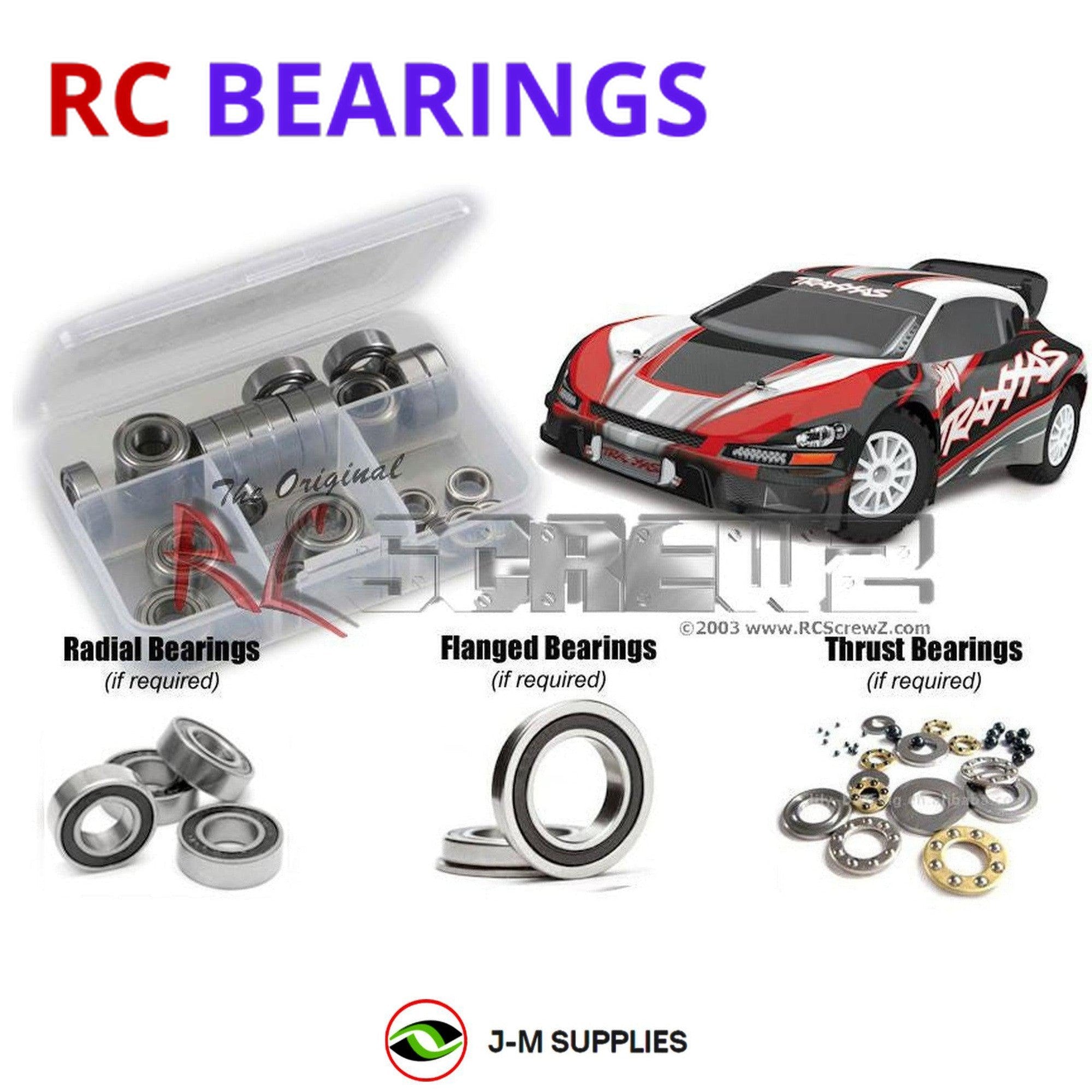 RCScrewZ Rubber Shielded Bearing Kit tra049r for Traxxas 1/10th Rally - Picture 1 of 12