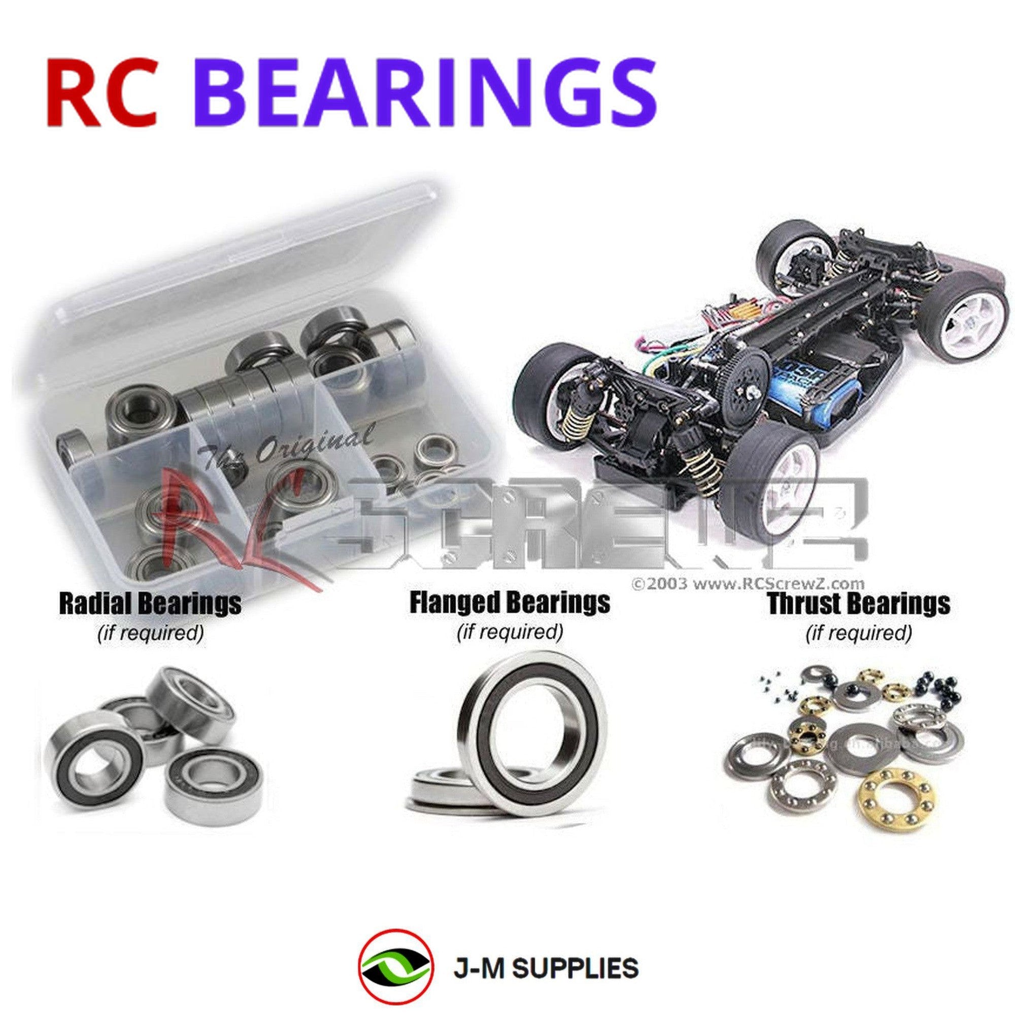 RCScrewZ Rubber Shielded Bearing Kits tam006r for Tamiya TA04-S 1/10th #58274 - Picture 1 of 12