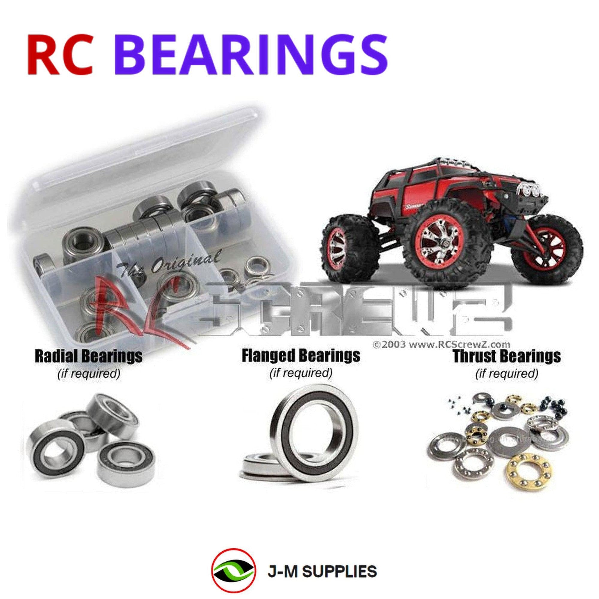 RCScrewZ Rubber Shielded Bearing Kit tra042r for Traxxas Mini Summit 1/16th - Picture 1 of 12