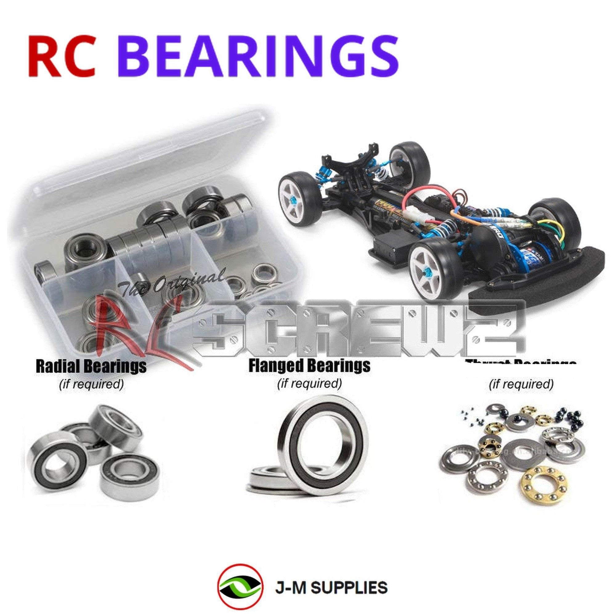 RCScrewZ Rubber Shielded Bearing Kit tam136r for Tamiya FF-03R / Pro #84288 - Picture 1 of 12