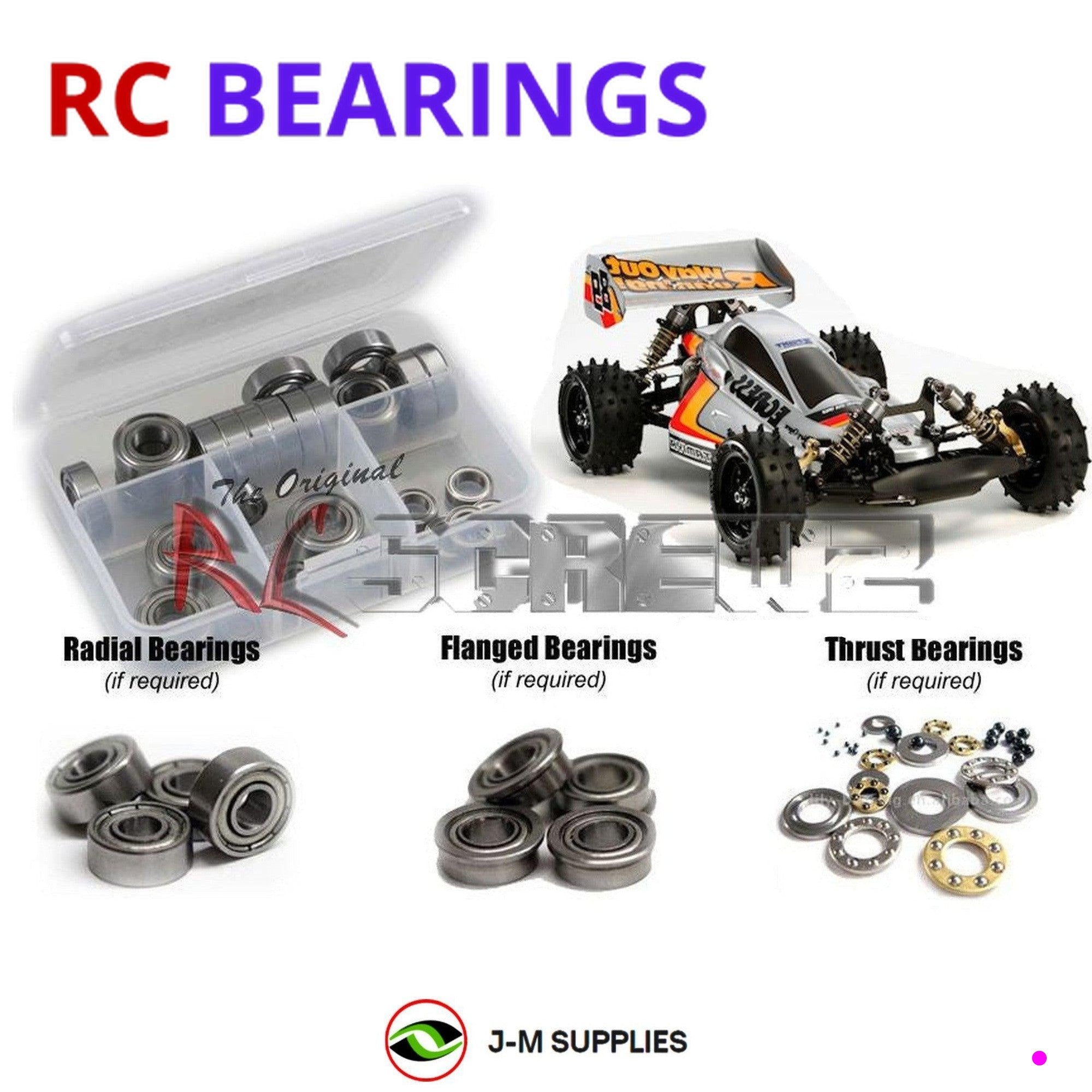 RCScrewZ Metal Shielded Bearing Kit tam166b for Tamiya Egress 4wd 2013 #58583 - Picture 1 of 12