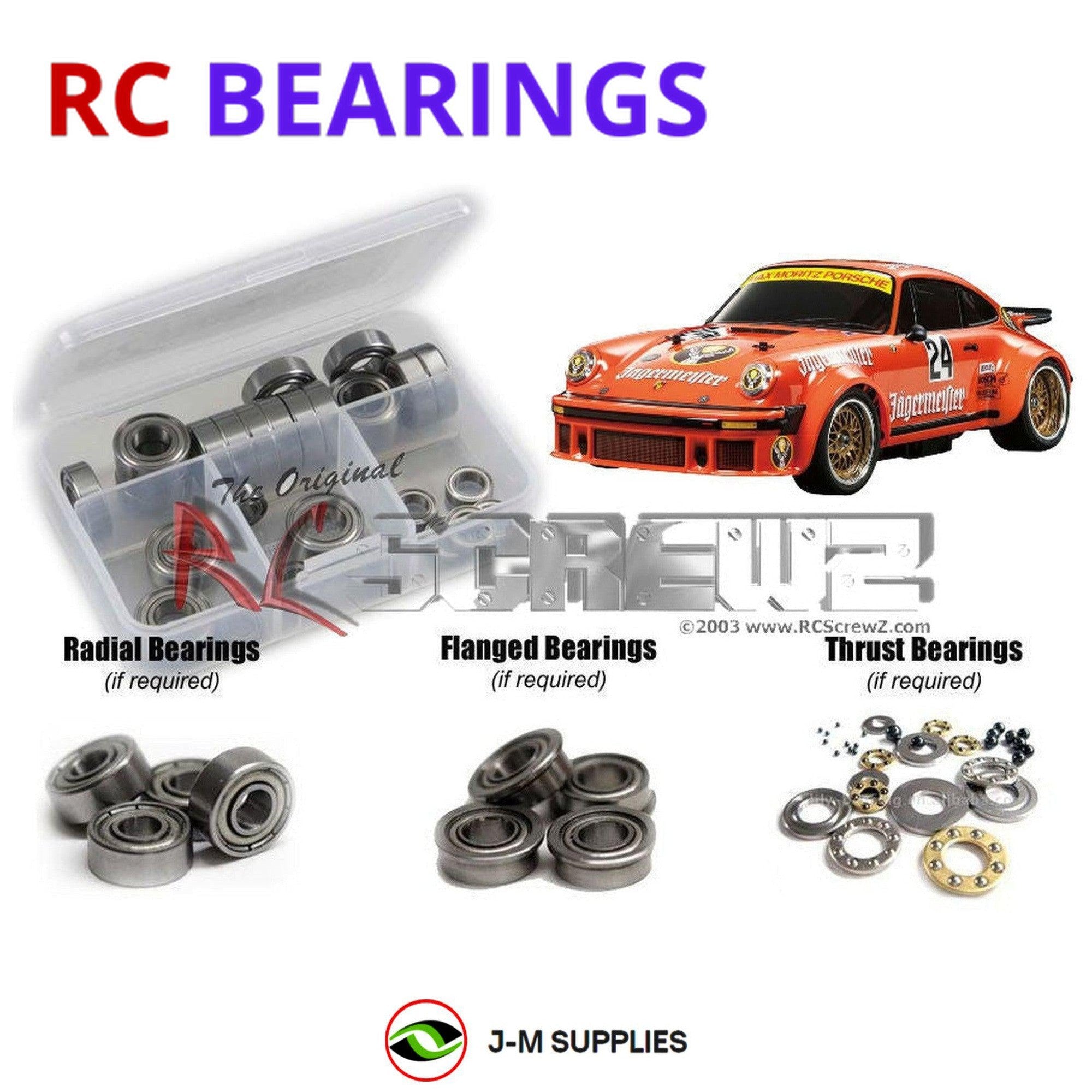 RCScrewZ Metal Shielded Bearing Kit tam200b for Tamiya Porsche 934 #84431 - Picture 1 of 12