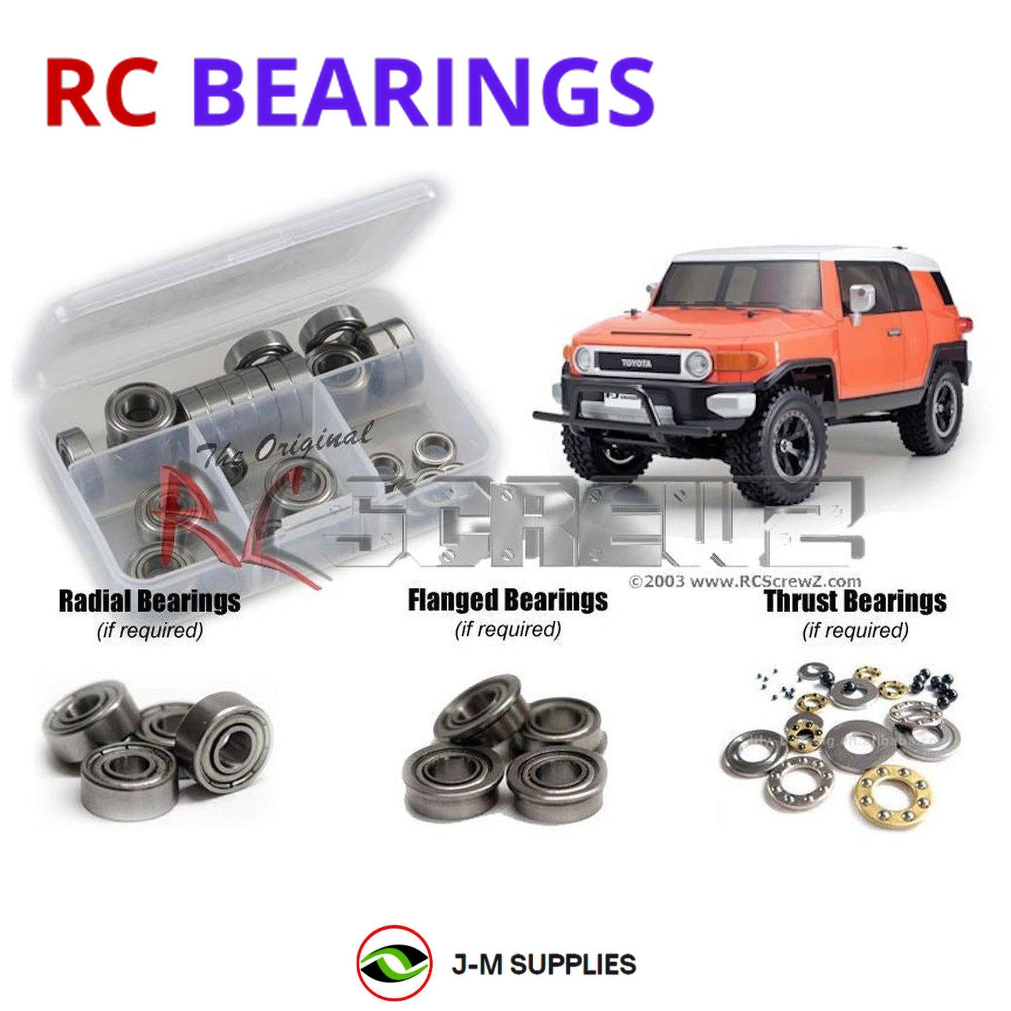 RCScrewZ Metal Shielded Bearing Kit tam161b for Tamiya Toyota FJ Cruiser #58588 - Picture 1 of 12