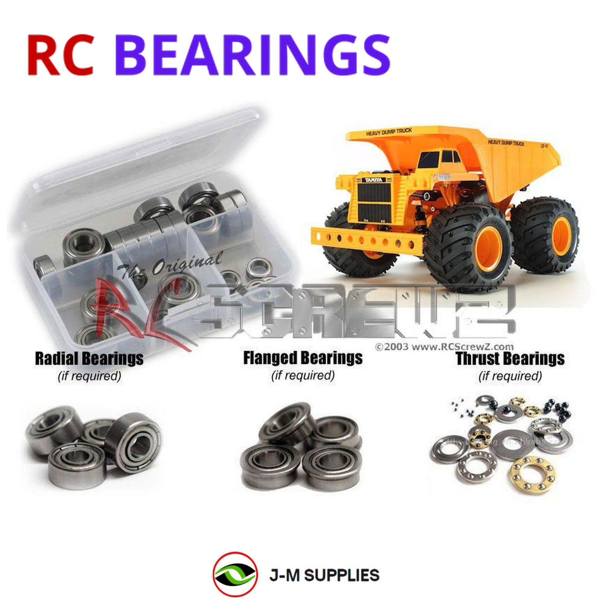 RCScrewZ Metal Shielded Bearings tam182b for Tamiya Heavy Dump Truck 58622 | PRO - Picture 1 of 12