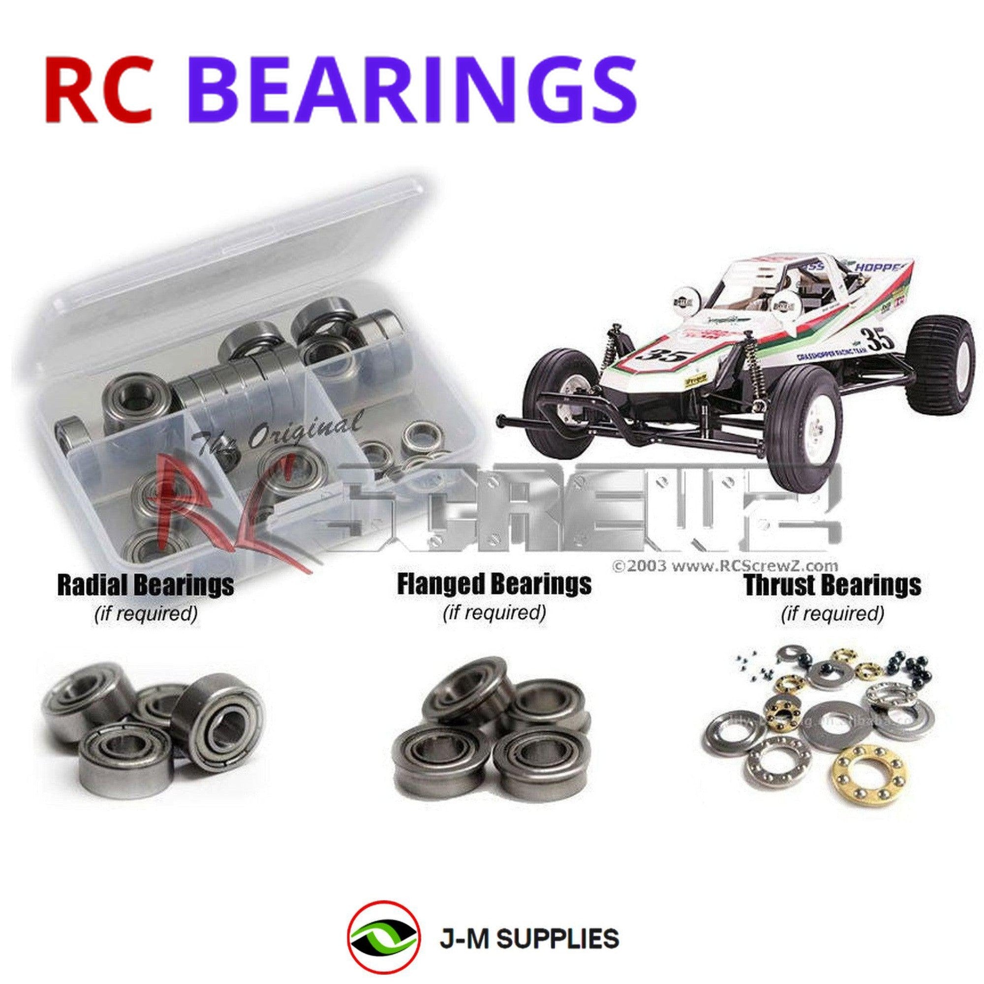 RCScrewZ Metal Shielded Bearing Kit tam074b for Tamiya Grasshopper 2021 #46704 - Picture 1 of 12