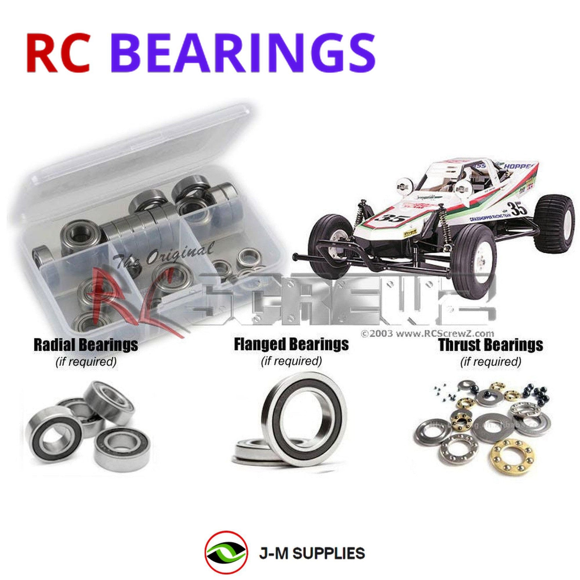 RCScrewZ Rubber Shielded Bearing Kit tam074r for Tamiya Grasshopper 2021 #46704 - Picture 1 of 12