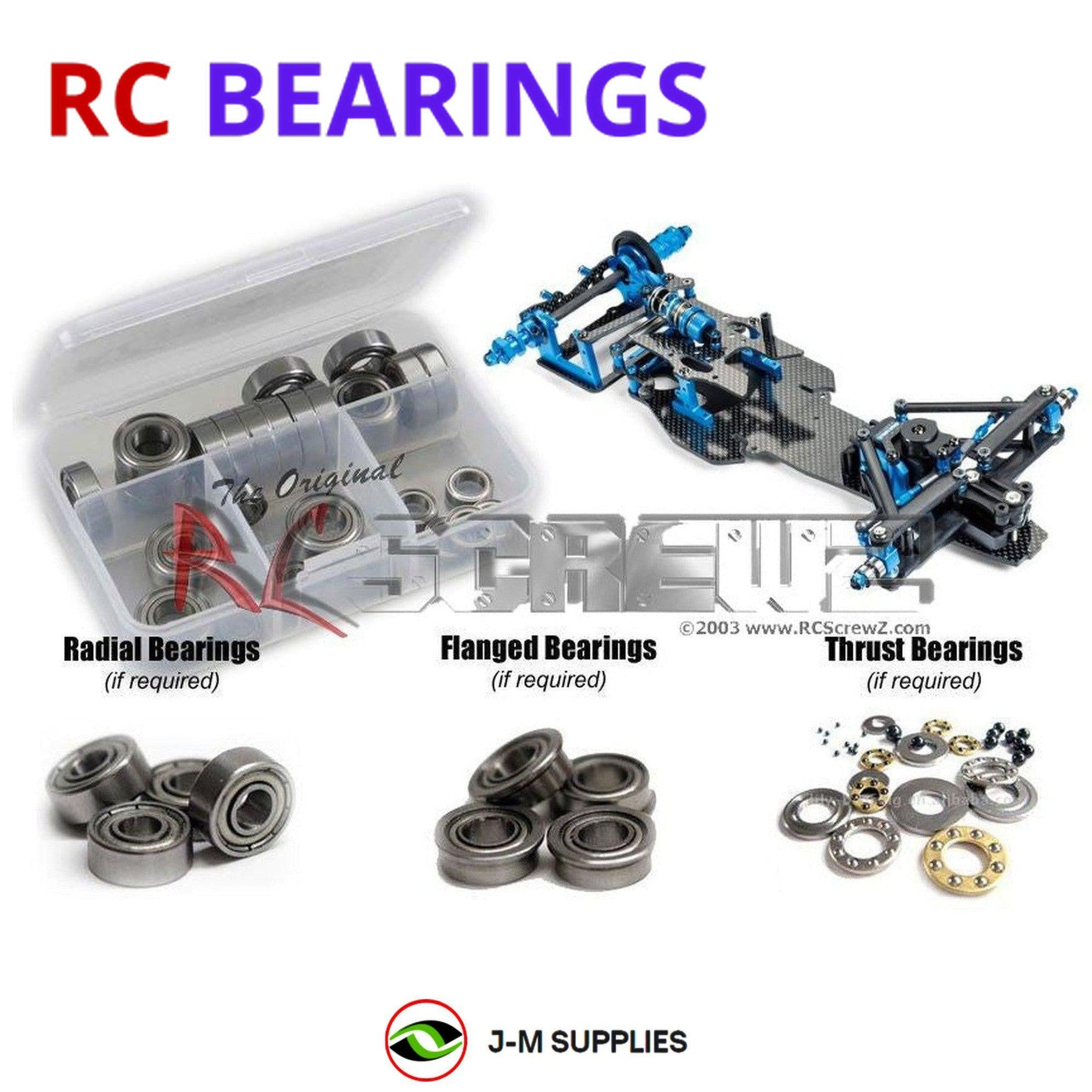 RCScrewZ Metal Shielded Bearing Kit tam177b for Tamiya TRF102 Formula #42289 - Picture 1 of 12