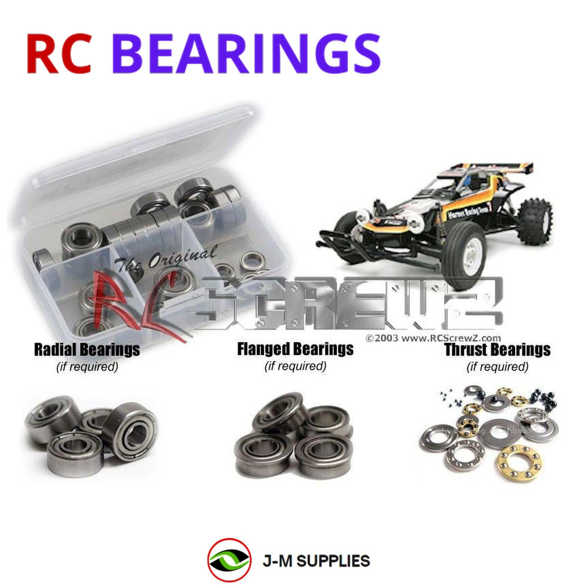 RCScrewZ Metal Shielded Bearing Kit tam058b for Tamiya The Hornet 1/10th #58045 - Picture 1 of 12