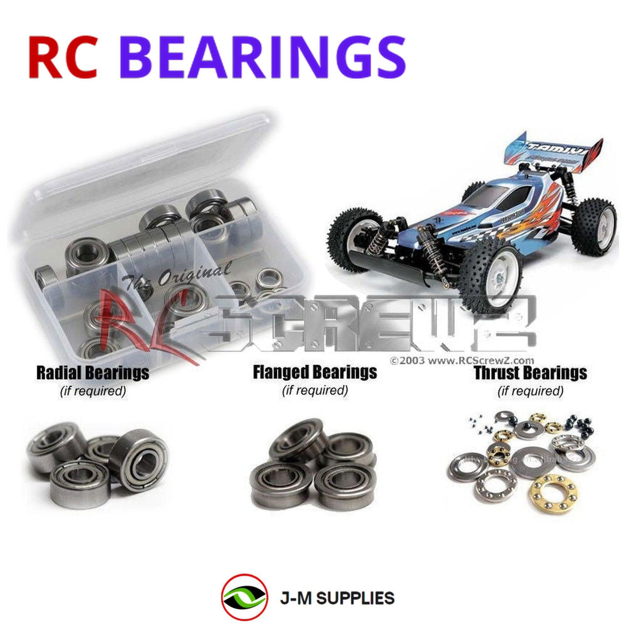 RCScrewZ Metal Shielded Bearing Kit tam085b for Tamiya Rising Storm DF02 #58334 - Picture 1 of 12