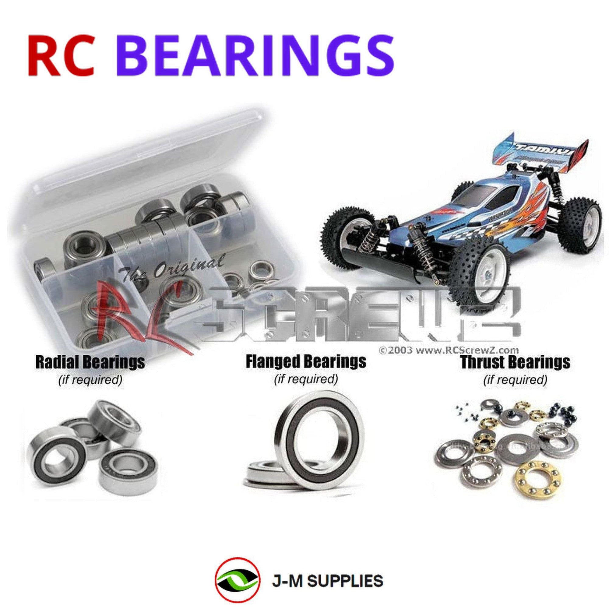 RCScrewZ Rubber Shielded Bearing Kit tam085r for Tamiya Rising Storm DF02 #58334 - Picture 1 of 12