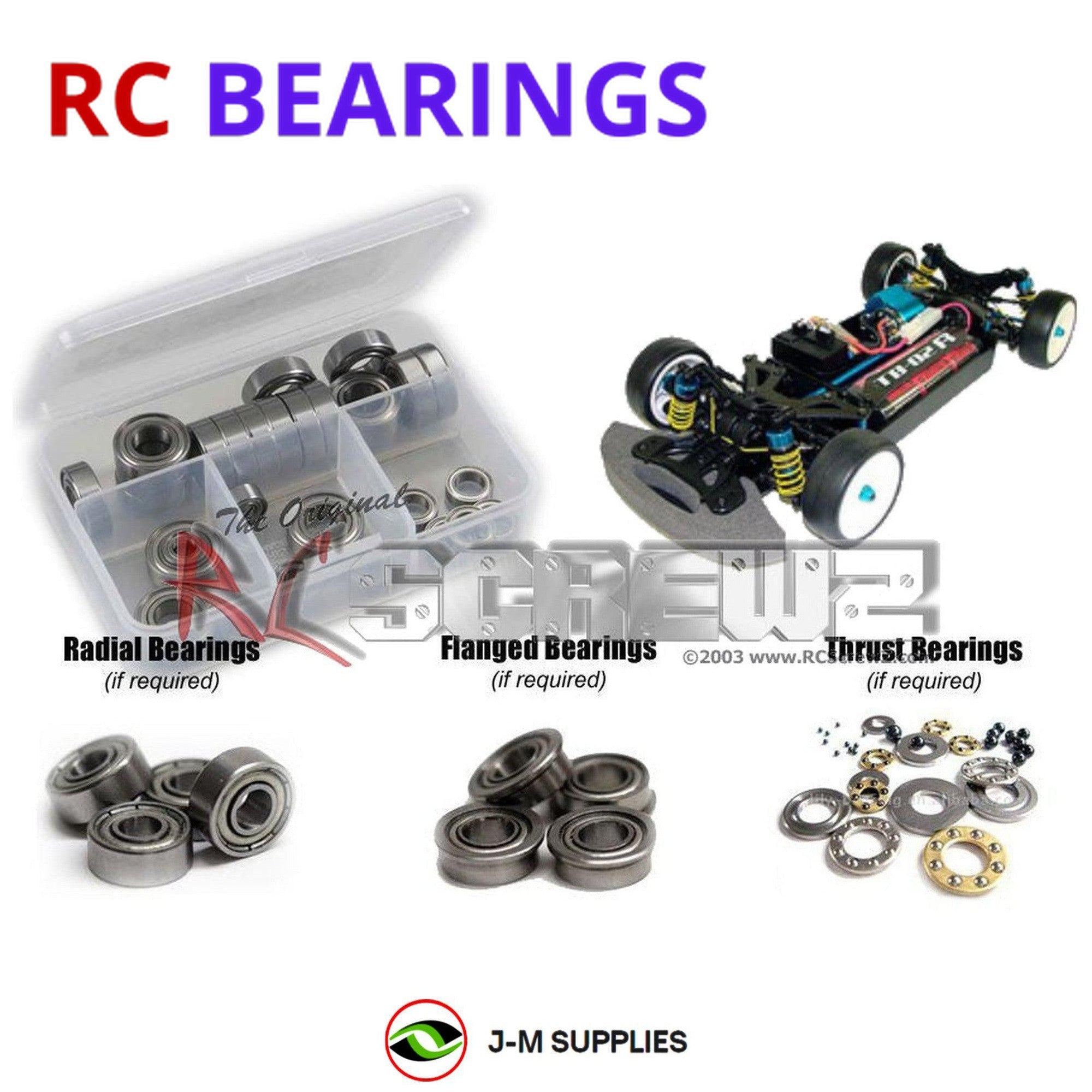 RCScrewZ Metal Shielded Bearing Kit tam048b for Tamiya TB02 Chassis Series - Picture 1 of 12