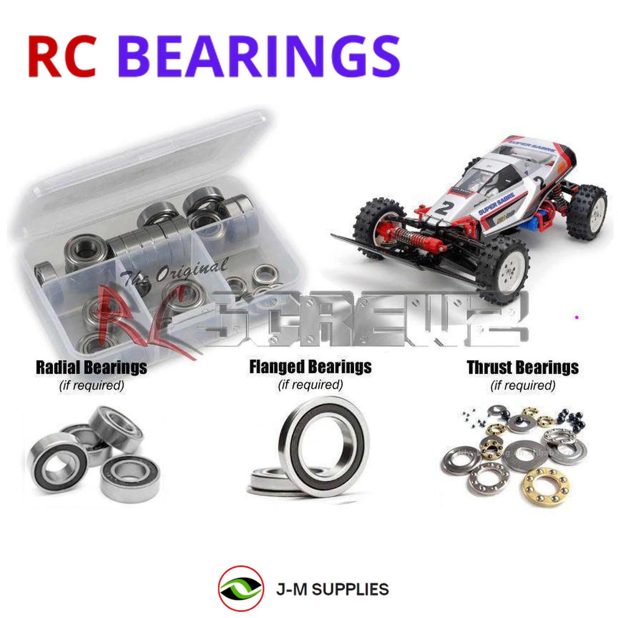 RCScrewZ Rubber Shielded Bearing Kit tam140r for Tamiya TT-01 R #58450 - Picture 1 of 12