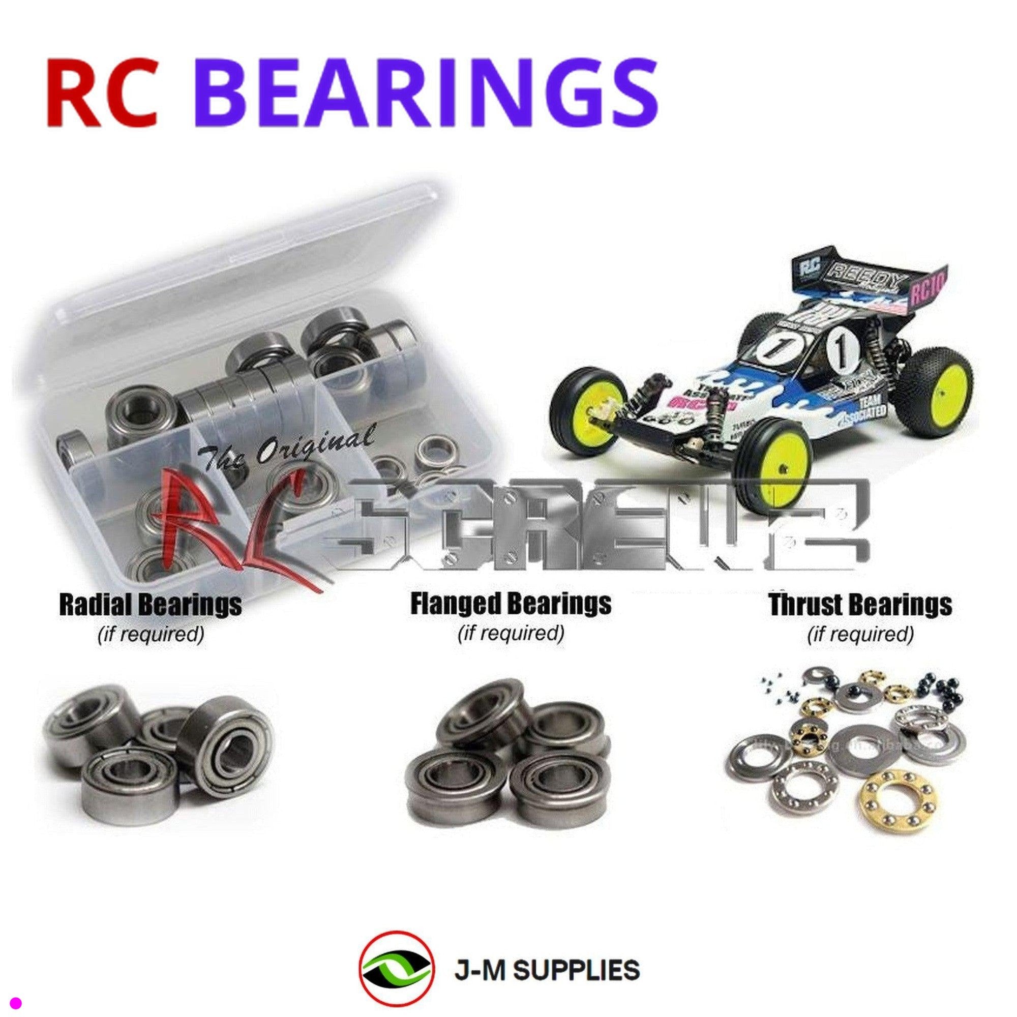 RCScrewZ Metal Shielded Bearings ass057b for Associated RC10 Worlds Car ASC6002 - Picture 1 of 12