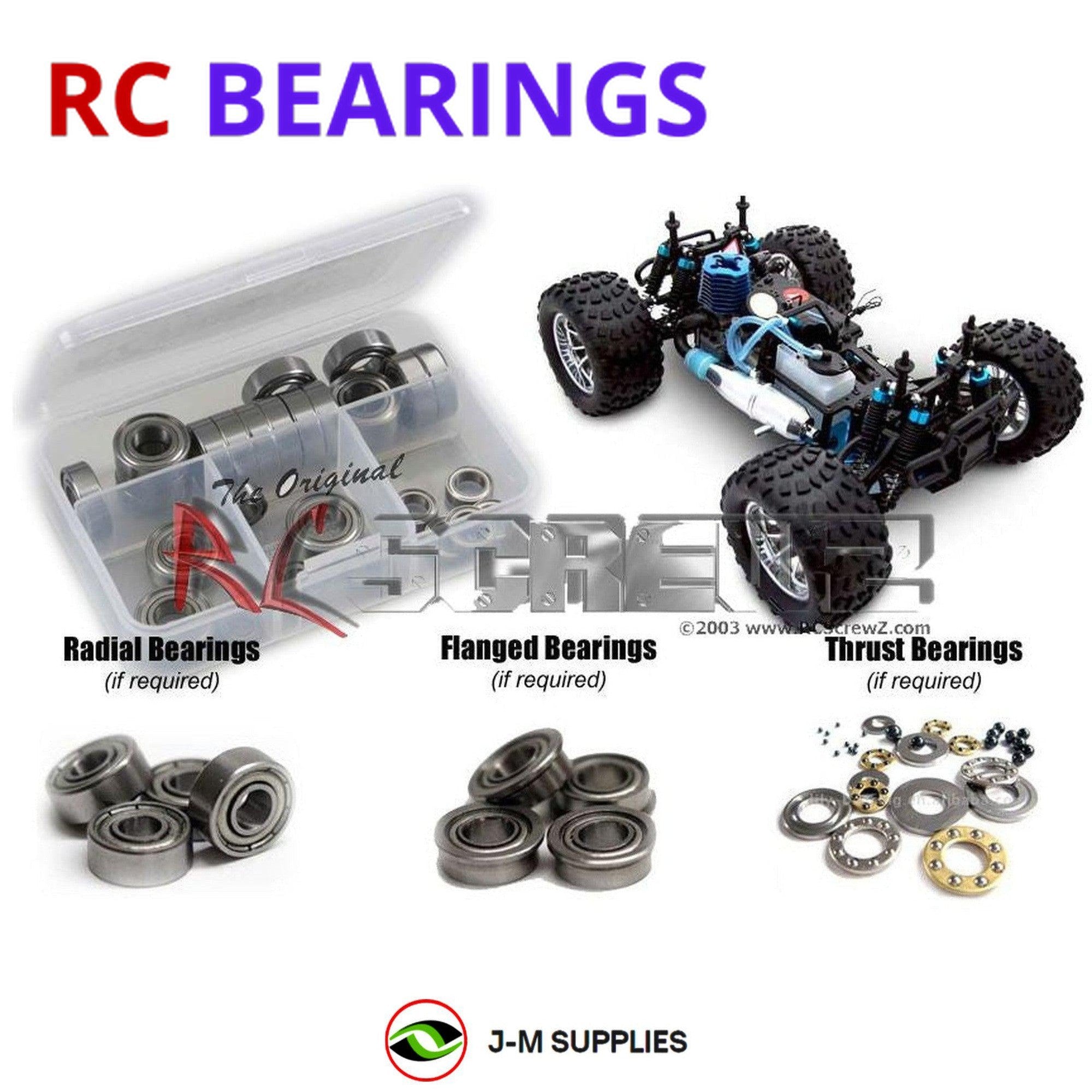 RCScrewZ Metal Shielded Bearing Kit rcr033b for RedCat Racing Volcano S30 - Picture 1 of 12