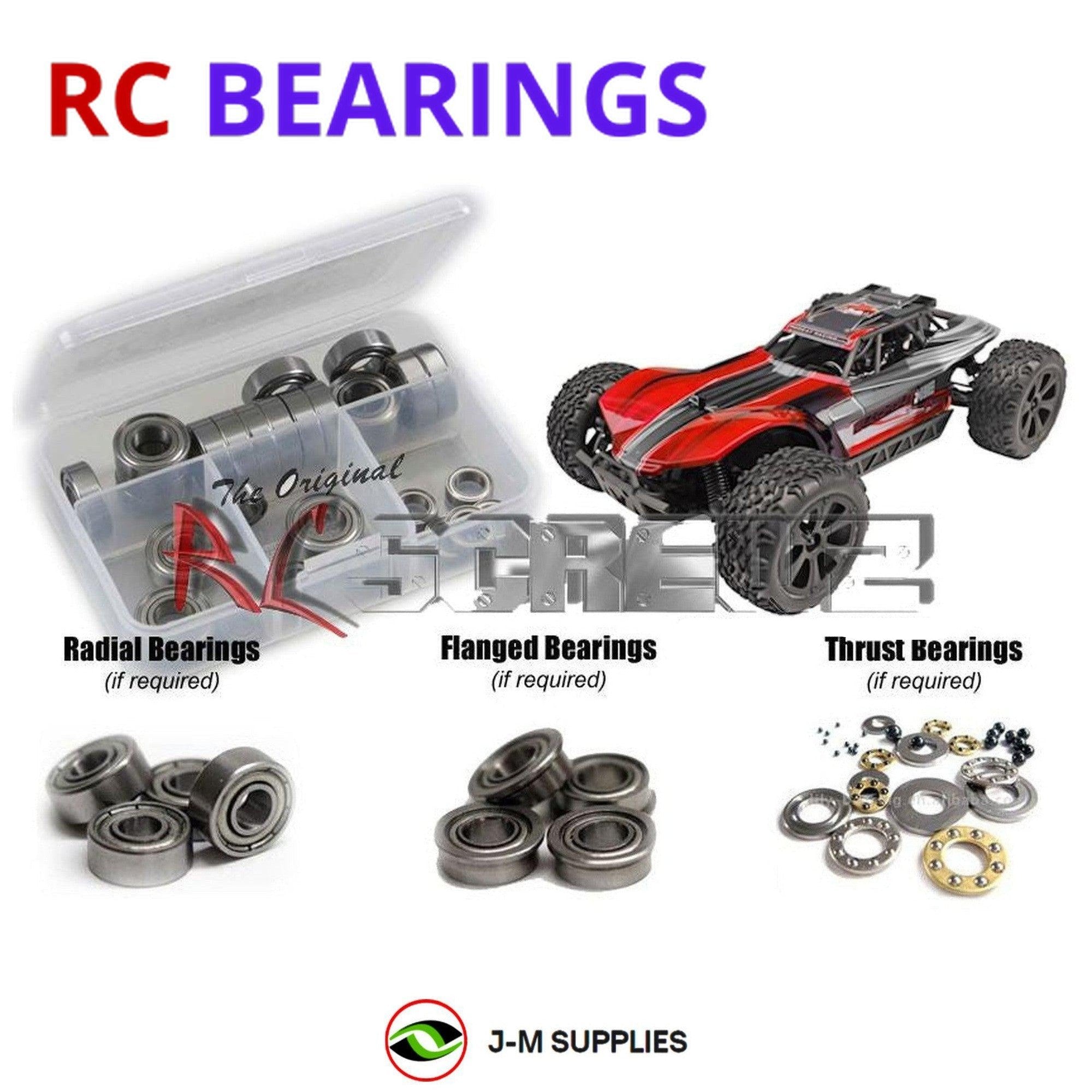 RCScrewZ Metal Shielded Bearing Kit rcr048b for RedCat Racing Blacout XBe 1/10th - Picture 1 of 12