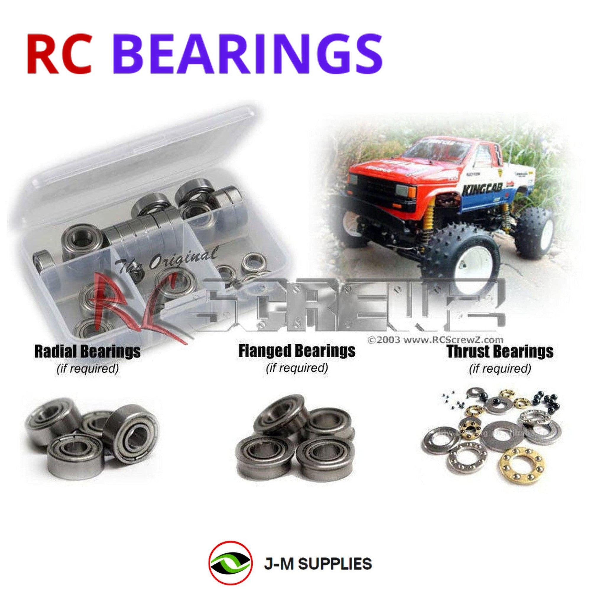 RCScrewZ Metal Shielded Bearing Kit tam083b for Tamiya Nissan King Cab #58081 - Picture 1 of 12