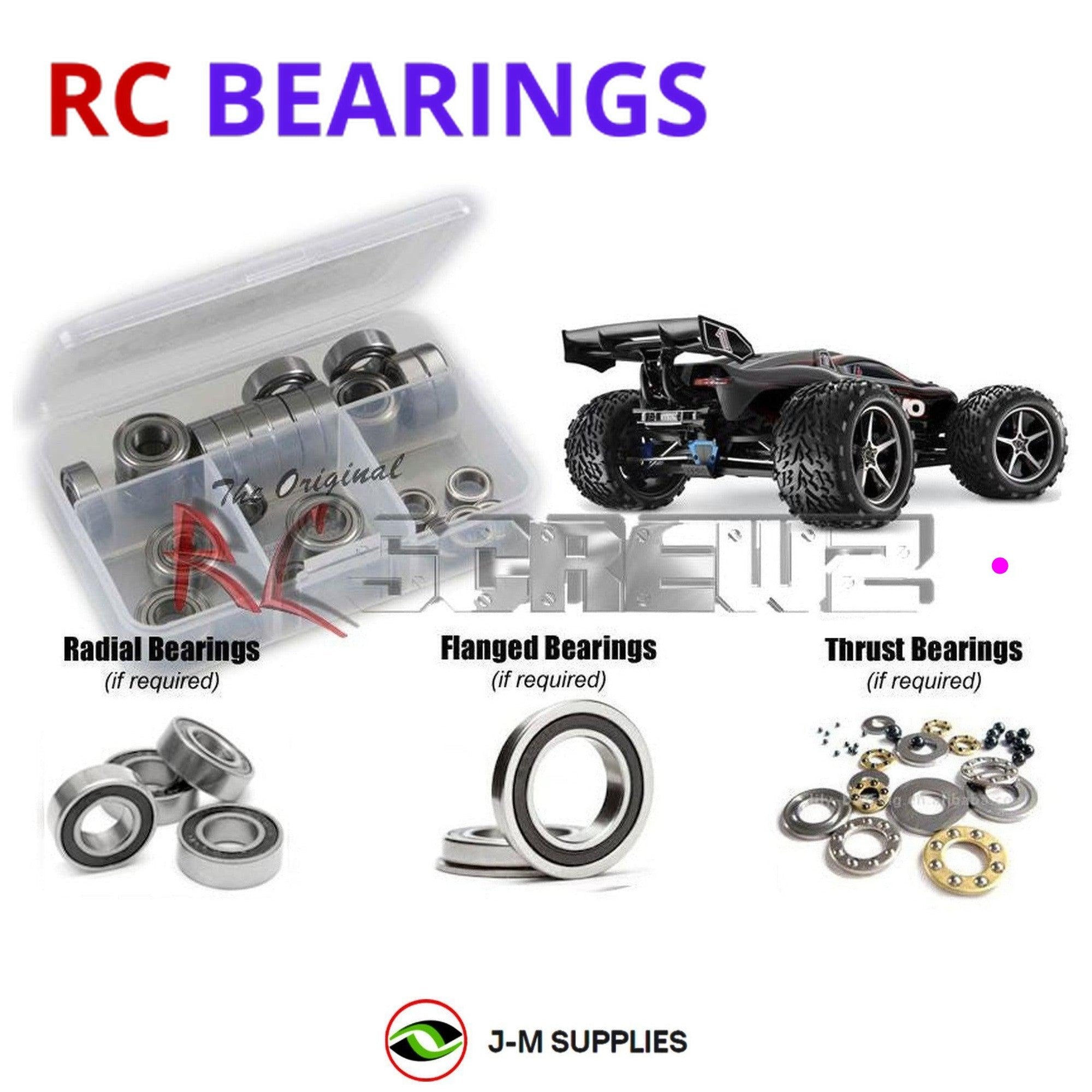 RCScrewZ Rubber Shielded Bearing Kit tra034r for Traxxas E-Revo #5603/56085 - Picture 1 of 12