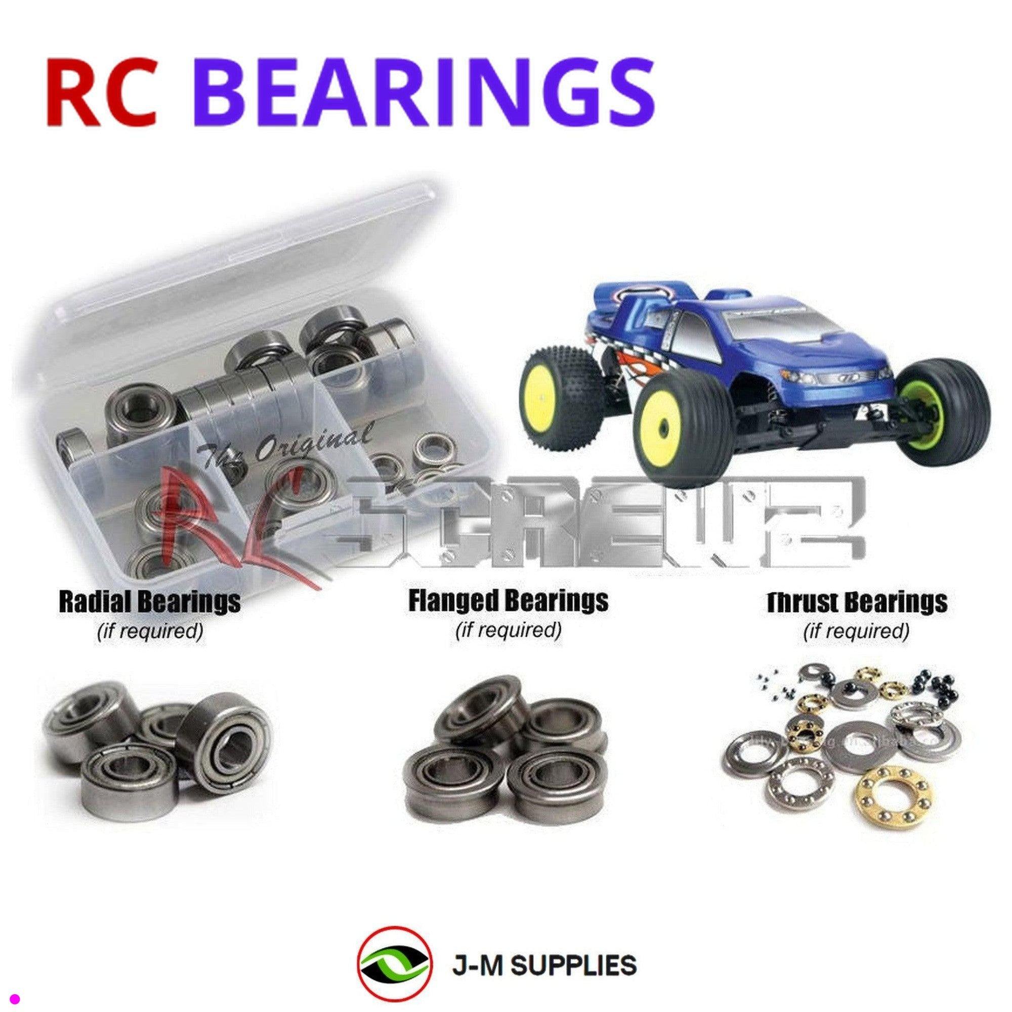 RCScrewZ Metal Shielded Bearing Kit los030b for Losi Micro-T RTR - Picture 1 of 12