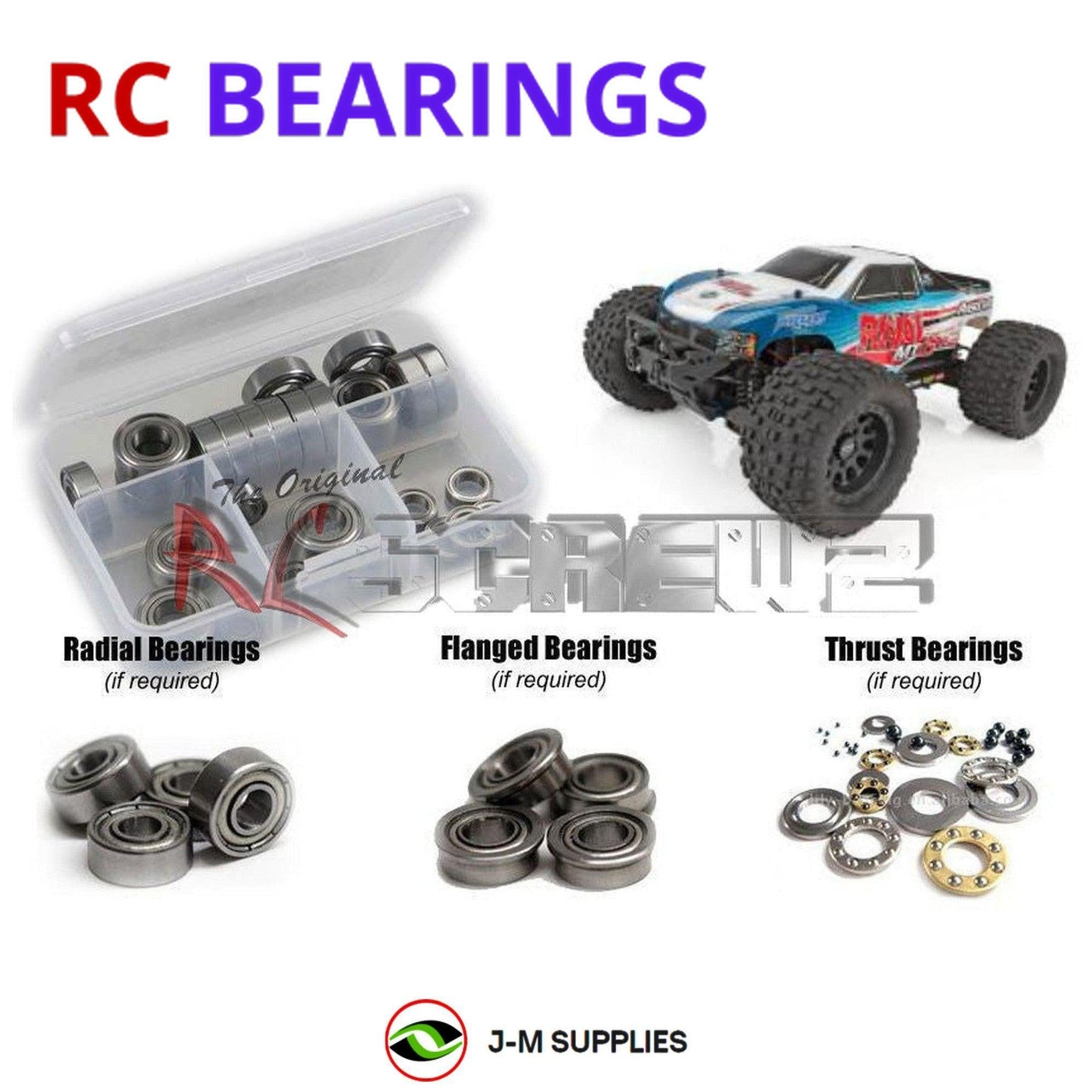 RCScrewZ Metal Shielded Bearing Kit asc131b for Associated Rival MT10 #20516 - Picture 1 of 12