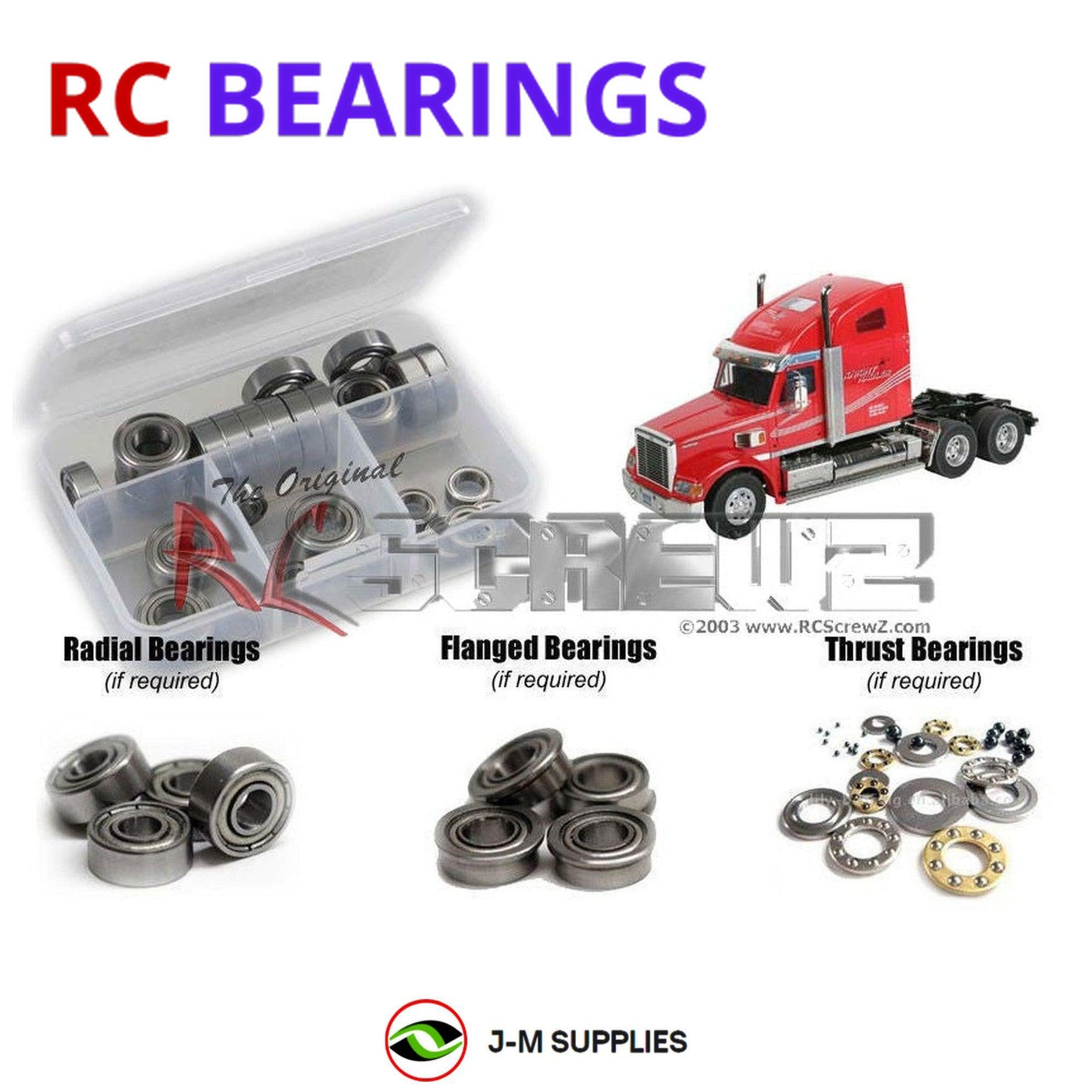 RCScrewZ Metal Shielded Bearing Kit tam068b for Tamiya Knight Hauler #56314 - Picture 1 of 12