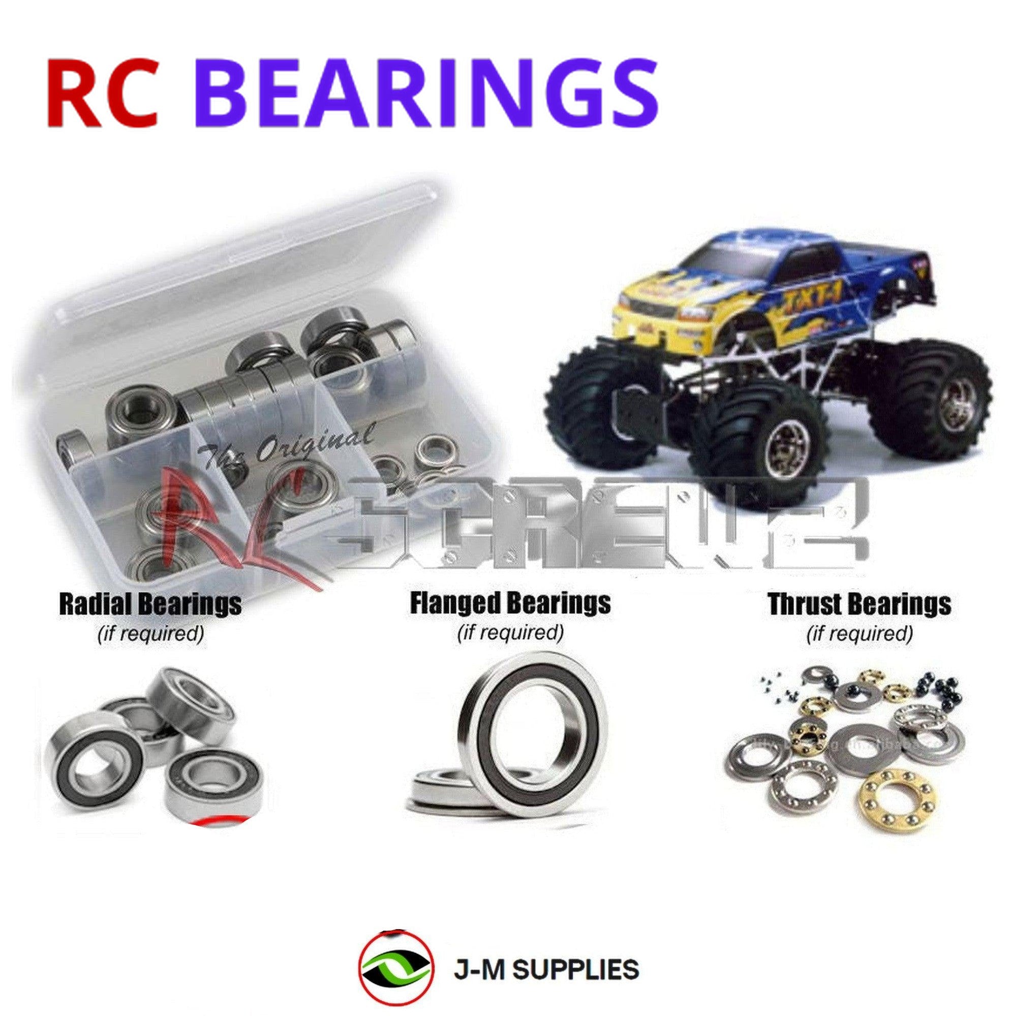 RCScrewZ Rubber Shielded Bearings tam011r for Tamiya TXT-1 Monster Truck #58280 - Picture 1 of 12