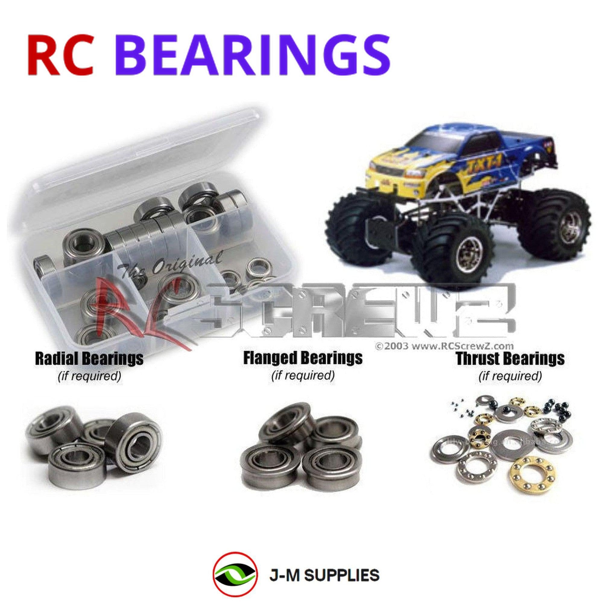 RCScrewZ Metal Shielded Bearings tam011b for Tamiya TXT-1 Monster Truck #58280 - Picture 1 of 12