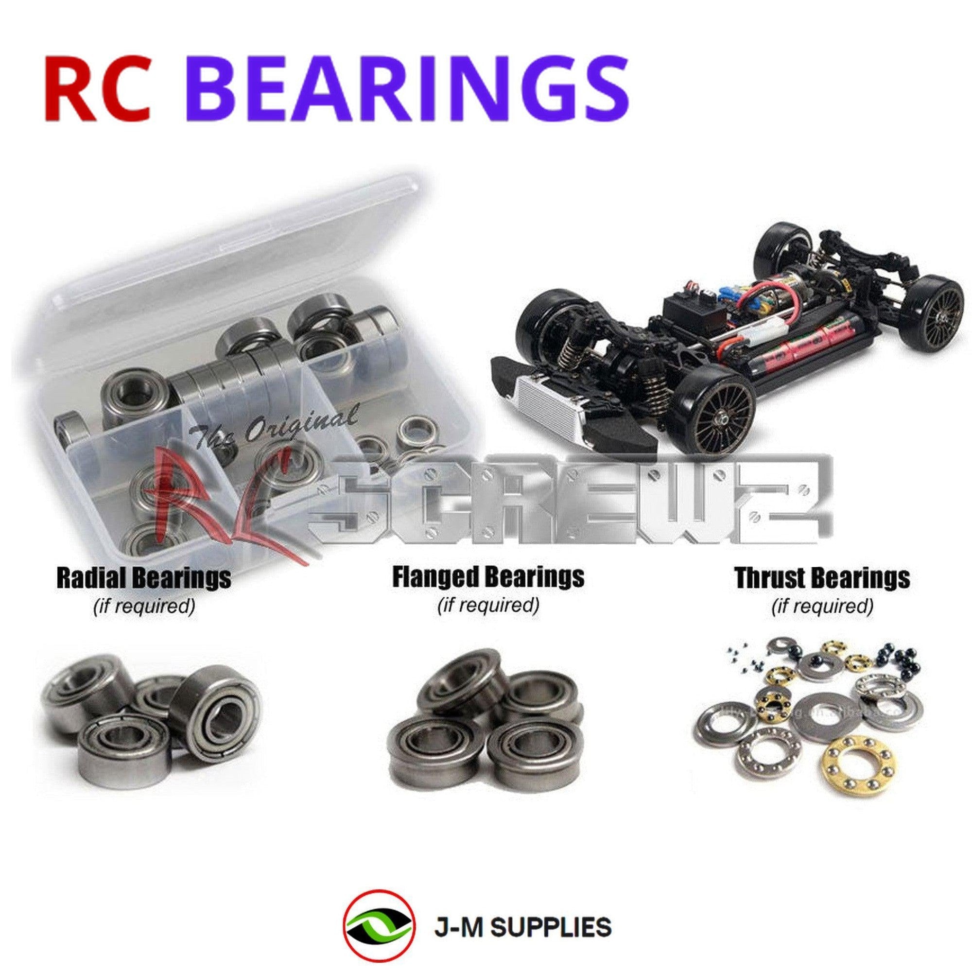 RCScrewZ Metal Shielded Bearing Kit tam123b for Tamiya TB-03D Drift #58420 - Picture 1 of 12