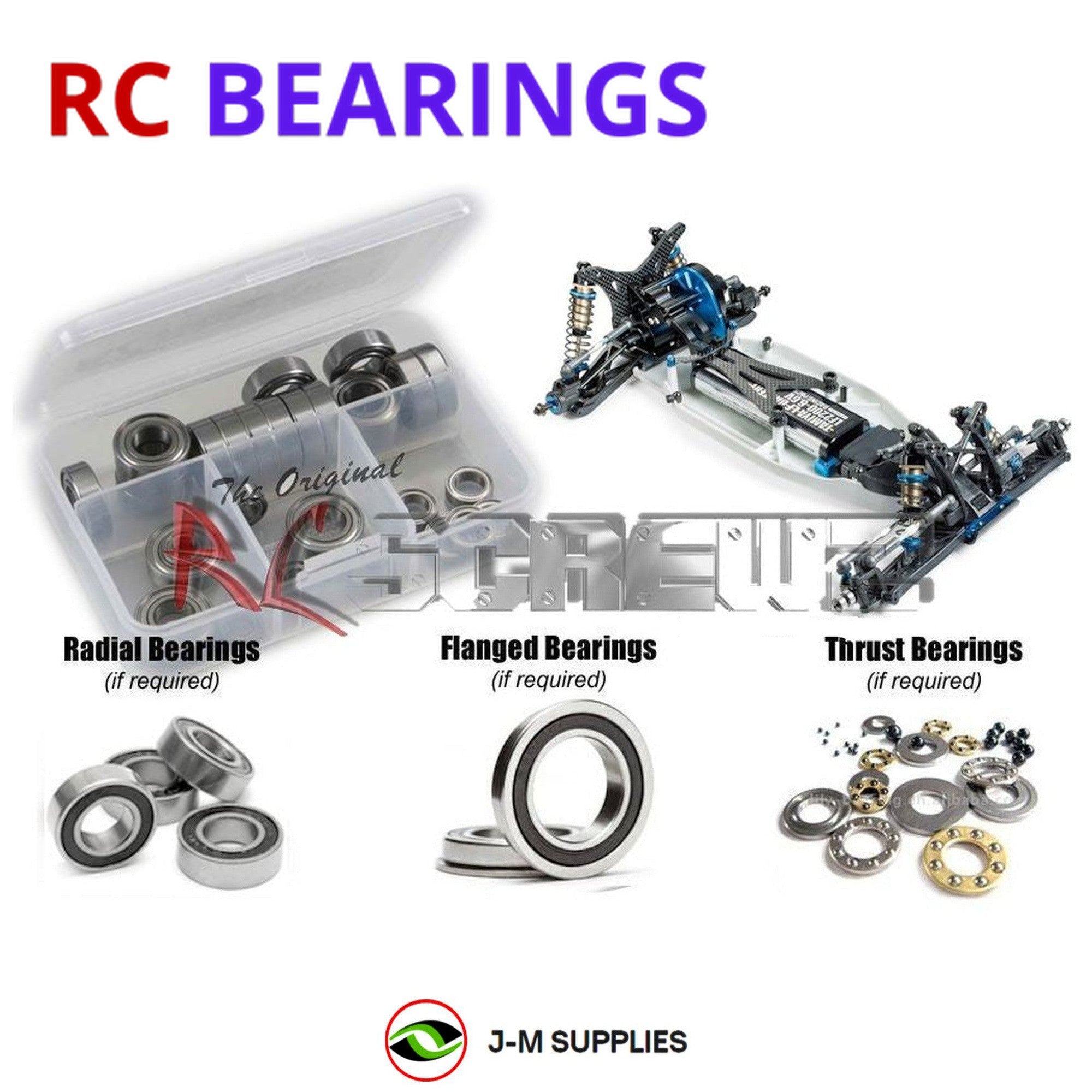 RCScrewZ Rubber Shielded Bearing Kit tam181r for Tamiya TRF211 XM #42288 - Picture 1 of 12