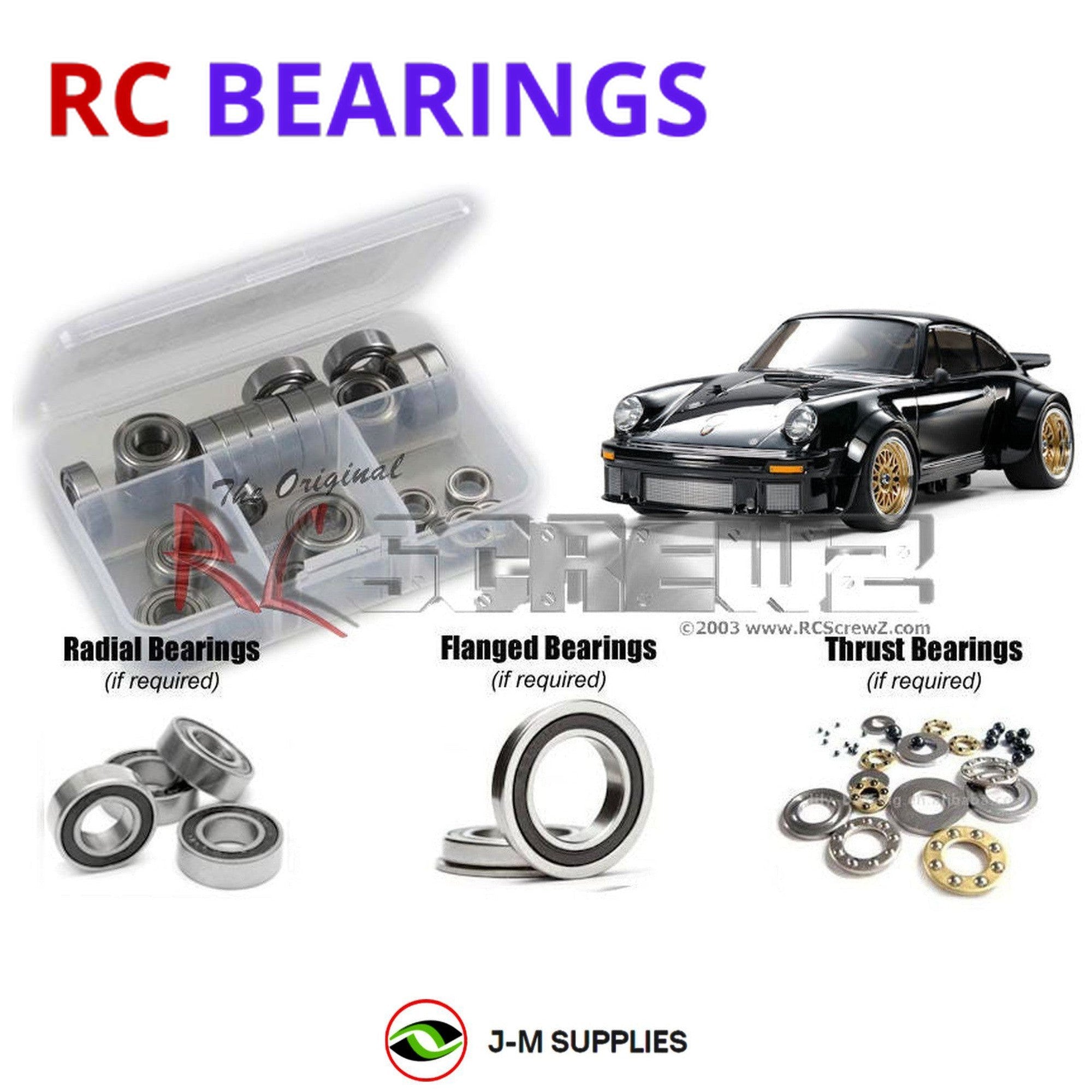 RCScrewZ Rubber Shielded Bearings tam229r for Tamiya Porsche Turbo RSR/934 47362 - Picture 1 of 12