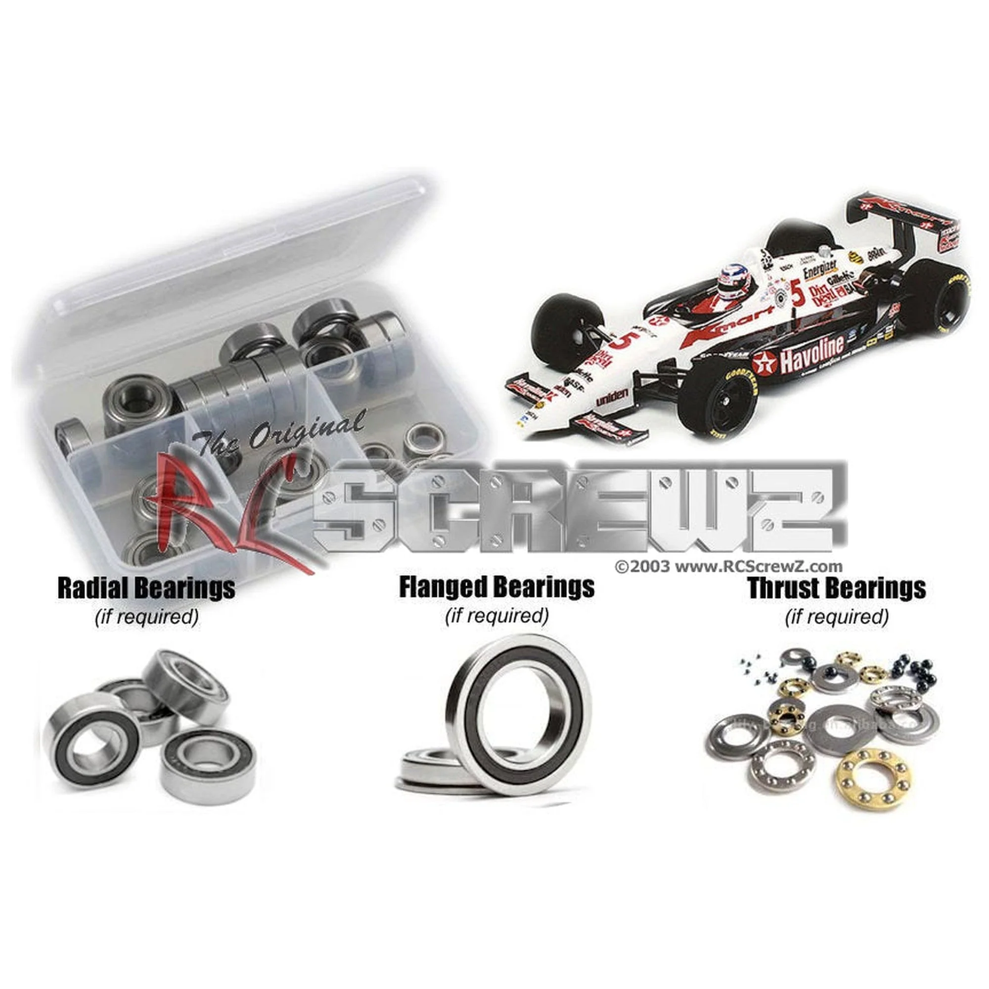 RCScrewZ Rubber Shielded Bearing Kit tam218r for Tamiya Lola T93/00 F103 #58134 - Picture 1 of 12