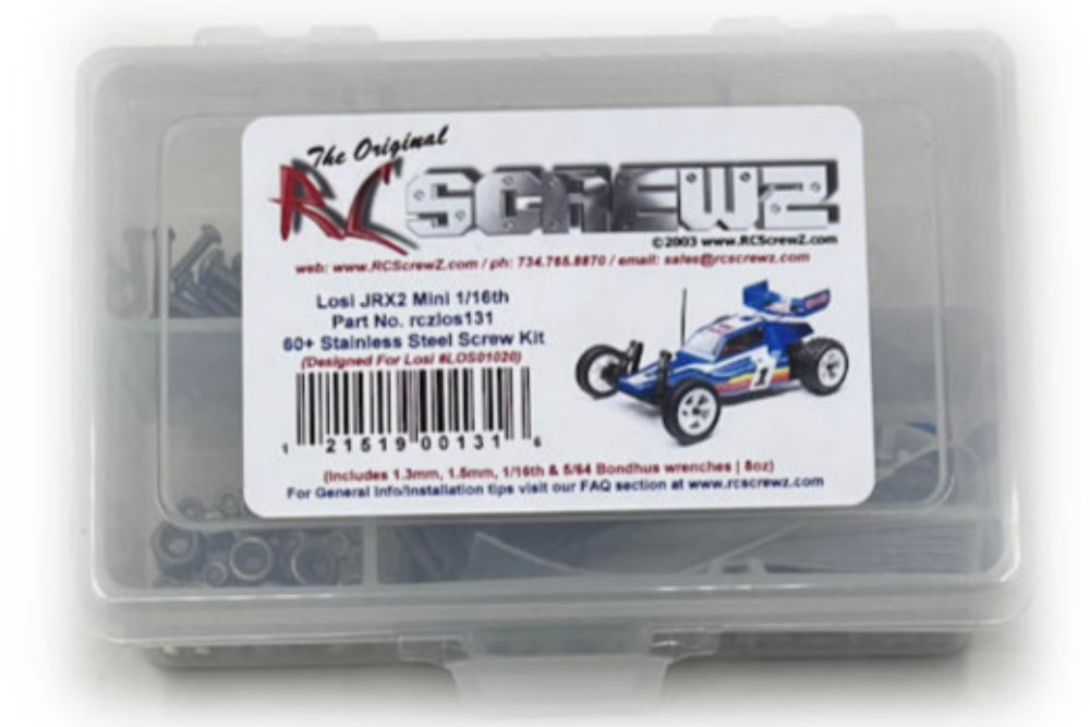 RCScrewZ Stainless Screw Kit los131 for Losi JRX2 Mini 1/16 2WD #los01020 | SET - Picture 2 of 12