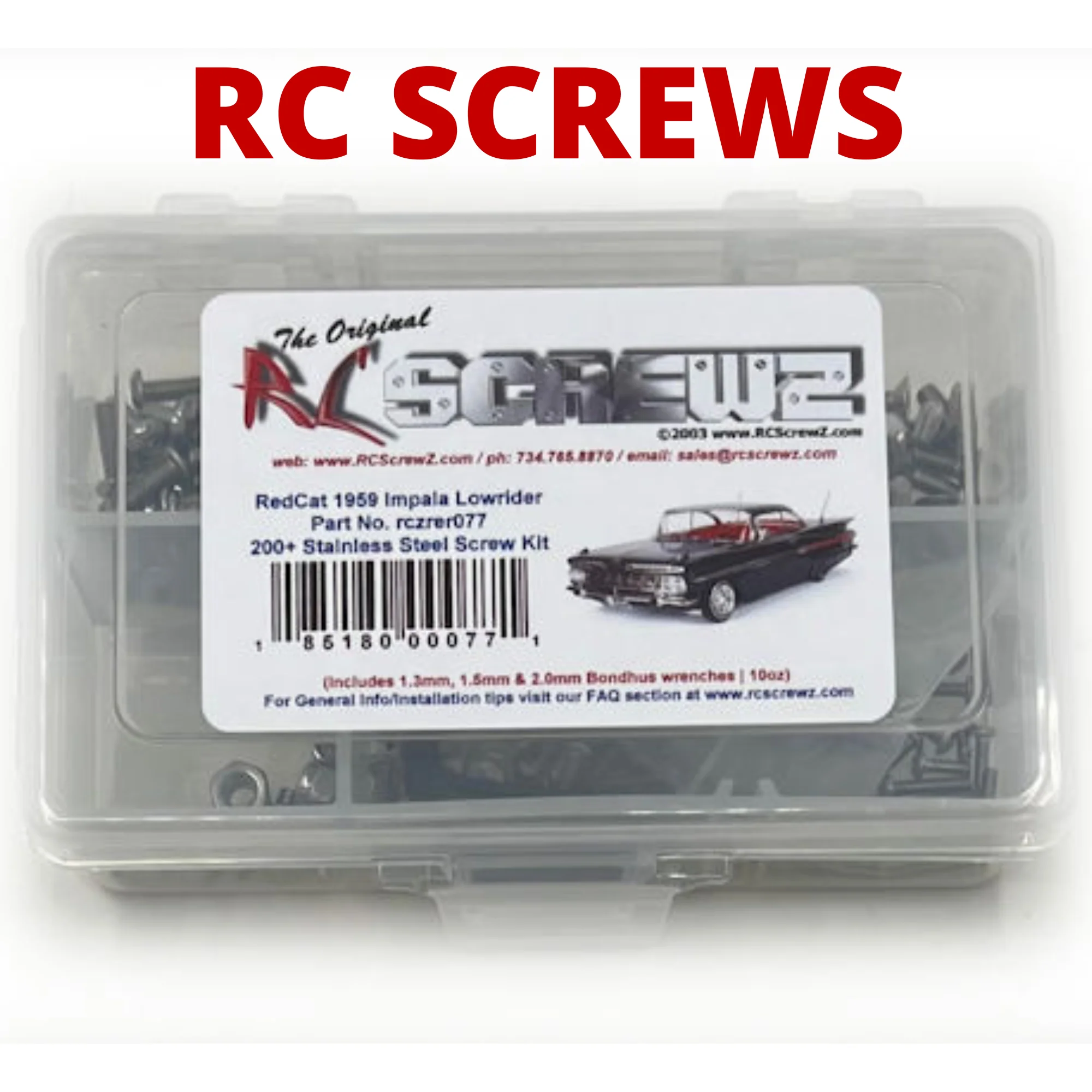 RCScrewZ Stainless Screw Kit rer077 for Redcat FiftyNine 1959 Impala Lowrider RC - Picture 2 of 12