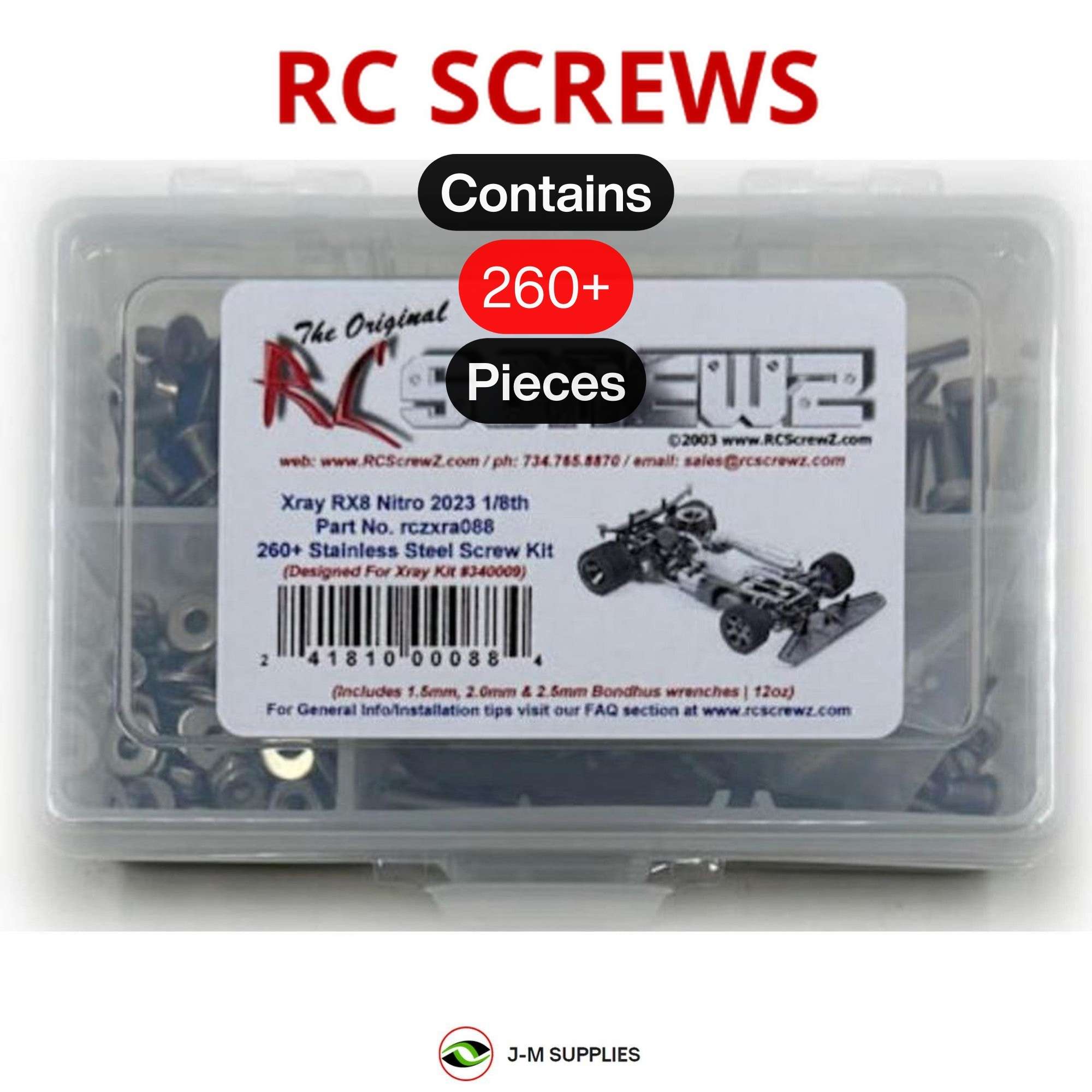 RCScrewZ Stainless Steel Screw Kit xra088 for Team XRAY RX8 2023 #340009 - Picture 1 of 12