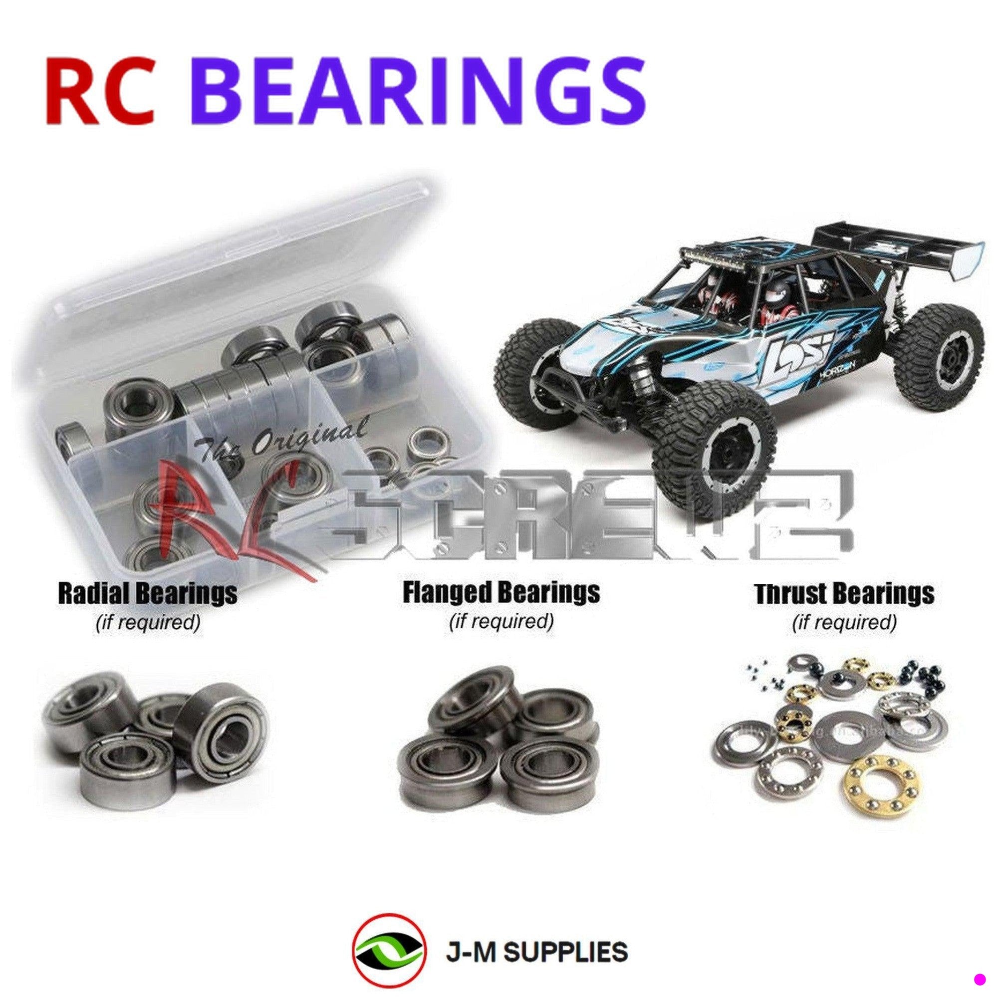 RCScrewZ Metal Shielded Bearing Kit los112b for Losi DBXL-E 1/5th #LOS05012 - Picture 1 of 12