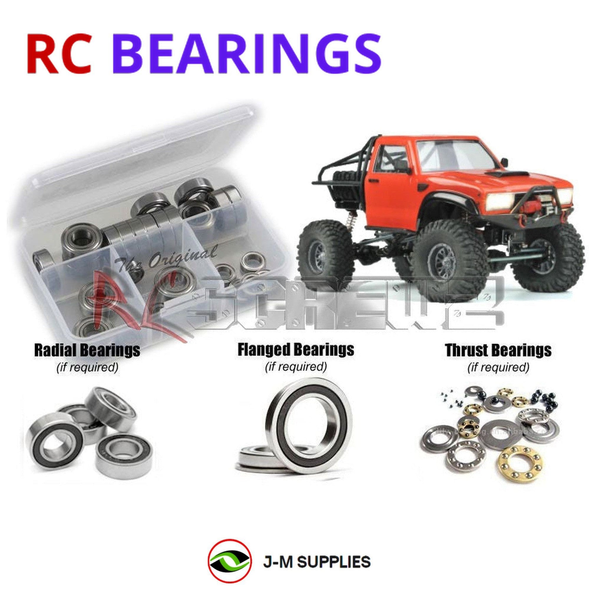 RCScrewZ Rubber Shielded Bearings czr001r for Cross RC SR-4A 4�4 Crawler CZRSR4A - Picture 1 of 12