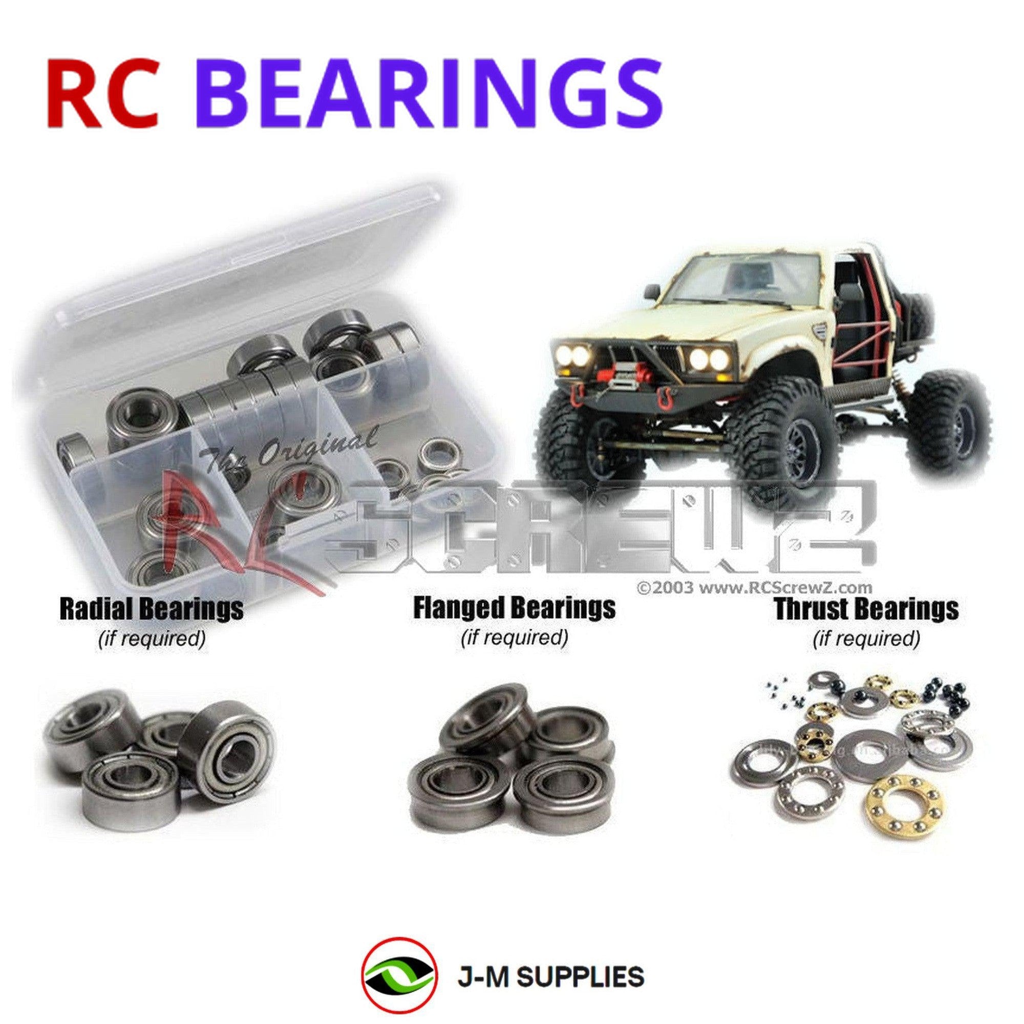 RCScrewZ Metal Shielded Bearings czr002b for Cross RC SG-4B Rock Crawler CZRSG4B - Picture 1 of 12