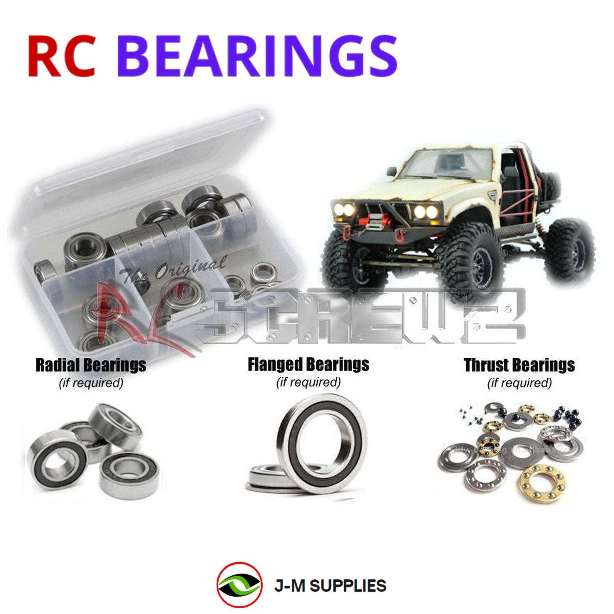 RCScrewZ Rubber Shielded Bearing czr002r for Cross RC SG-4B Rock Crawler CZRSG4B - Picture 1 of 12