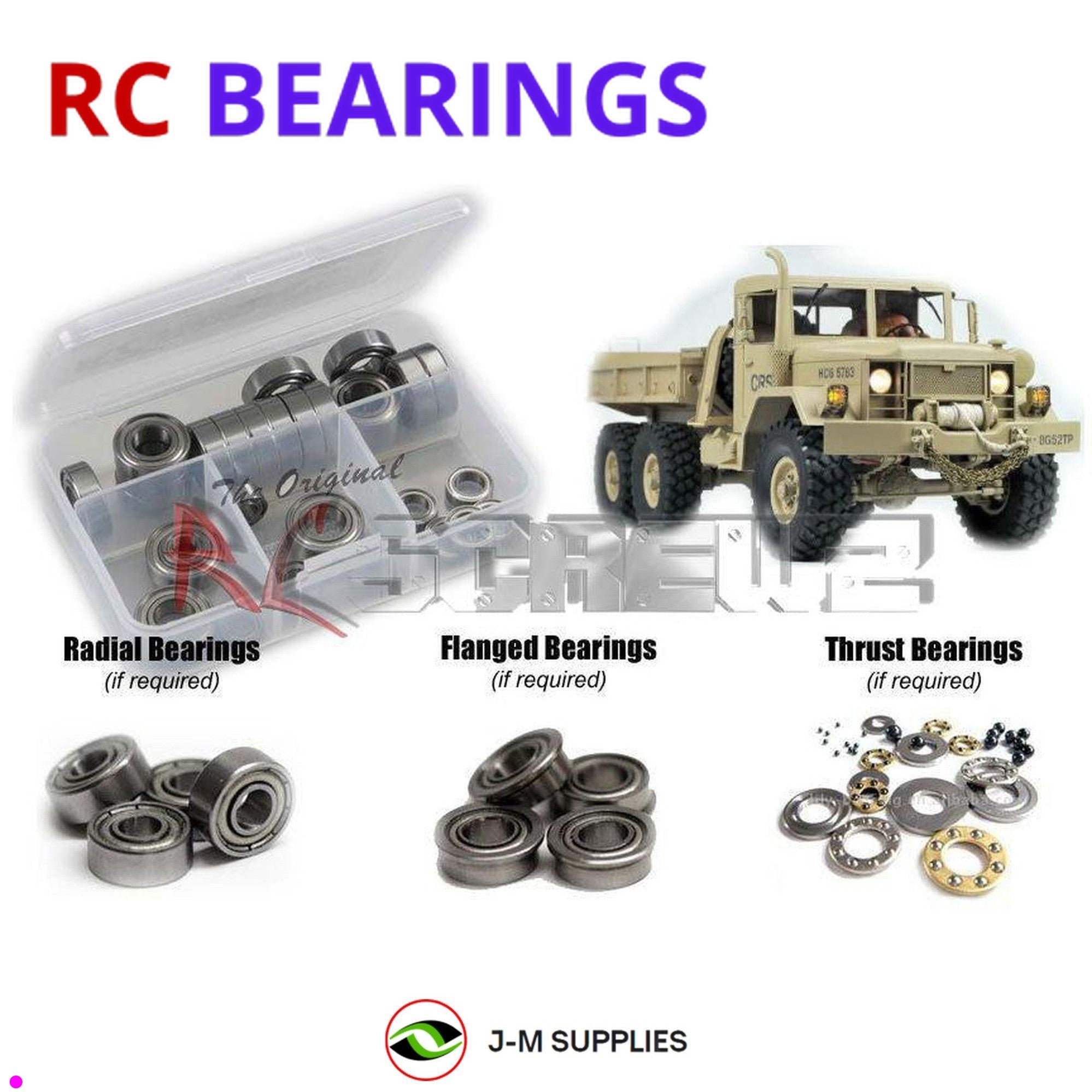 RCScrewZ Metal Shielded Bearing Kit czr020b for Cross RC HC-6 #CZR90100040 - Picture 1 of 12