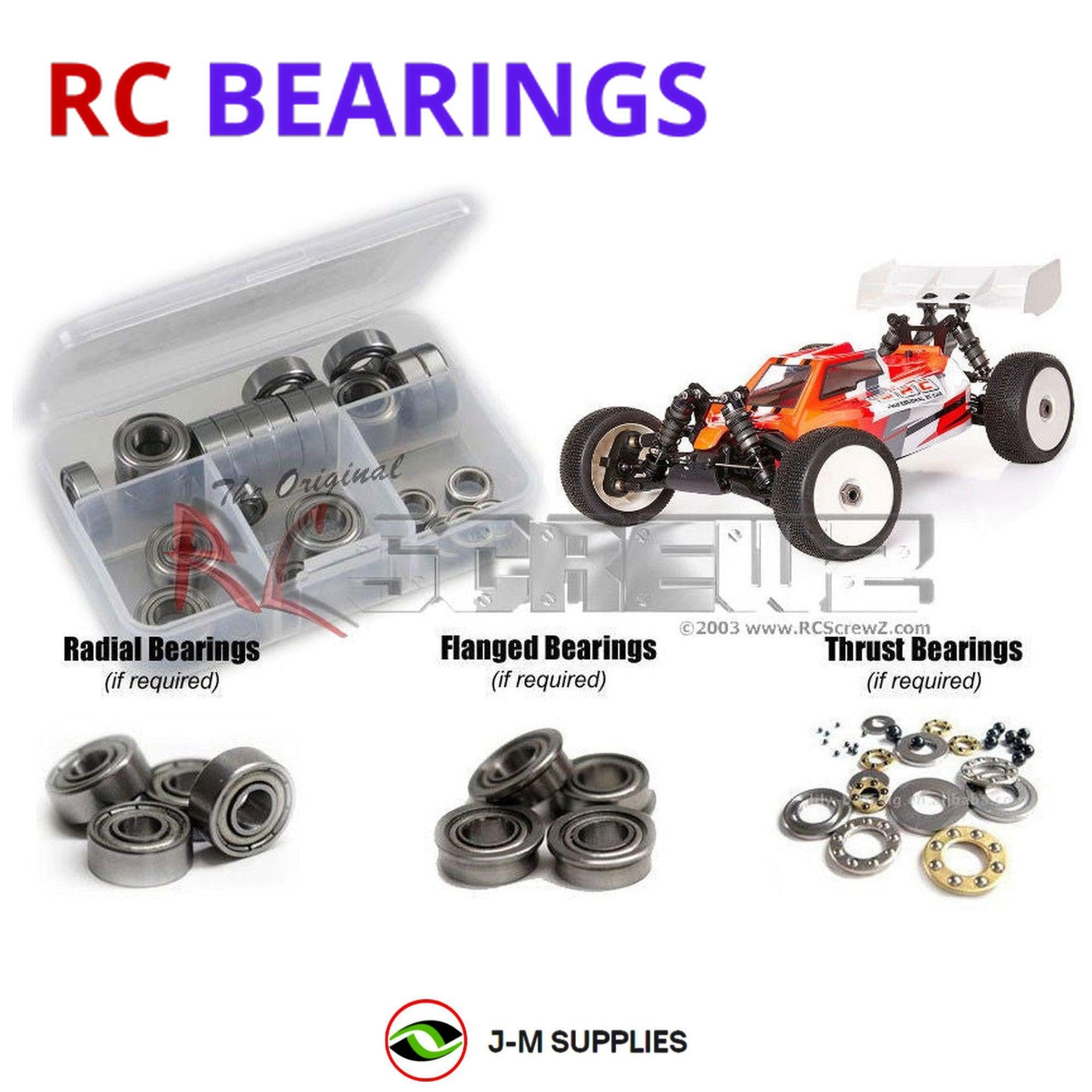 RCScrewZ Metal Shielded Bearing Kit wrc004b for WRC SBX2e 1/8th 4WD Buggy - Picture 1 of 12