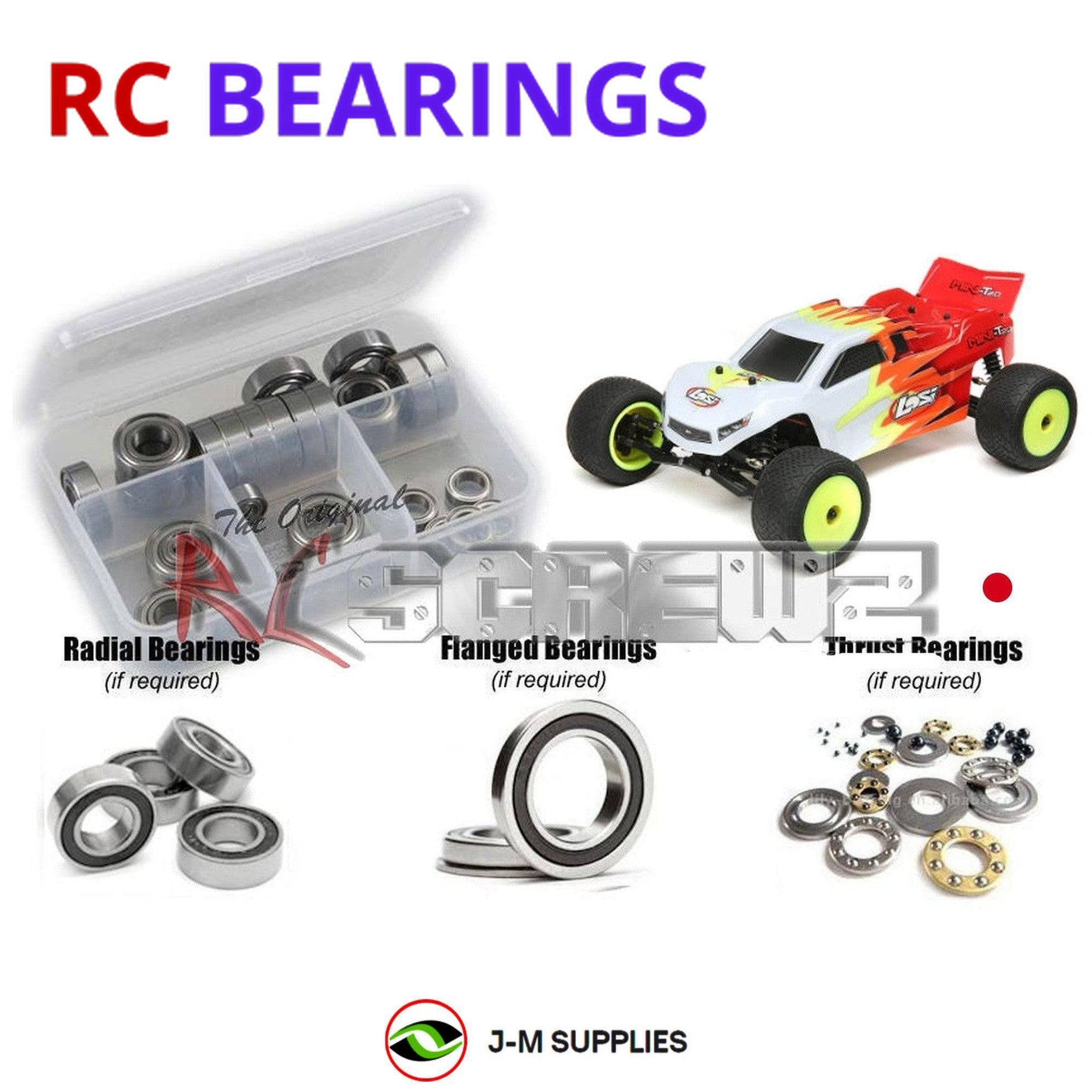 RCScrewZ Rubber Shielded Bearings los113r for Losi Mini-T 2.0 2wd #LOS01015/17 - Picture 1 of 12