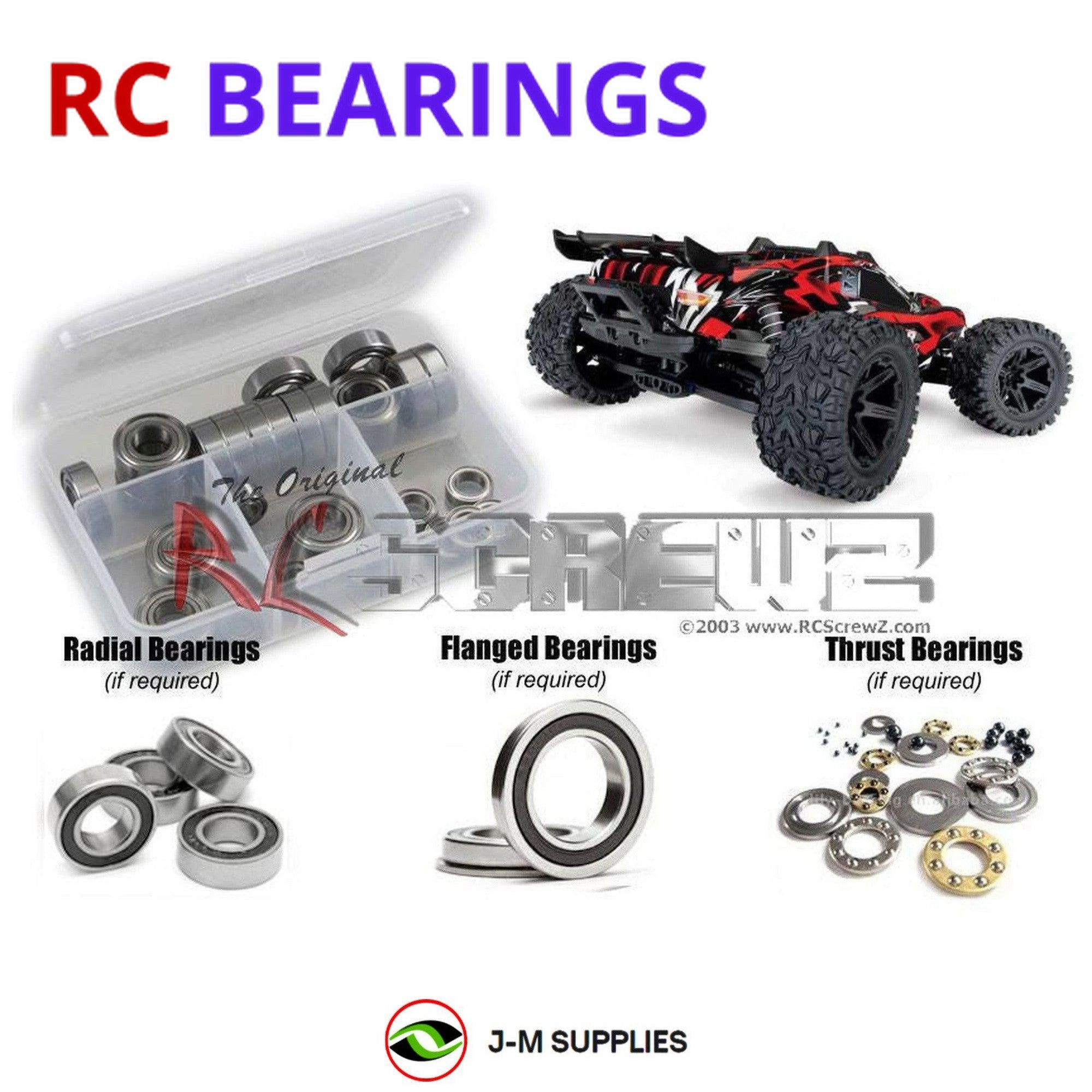 RCScrewZ Rubber Shielded Bearing Kit tra087r for Traxxas Rustler 4x4 VXL 67076-4 - Picture 1 of 12